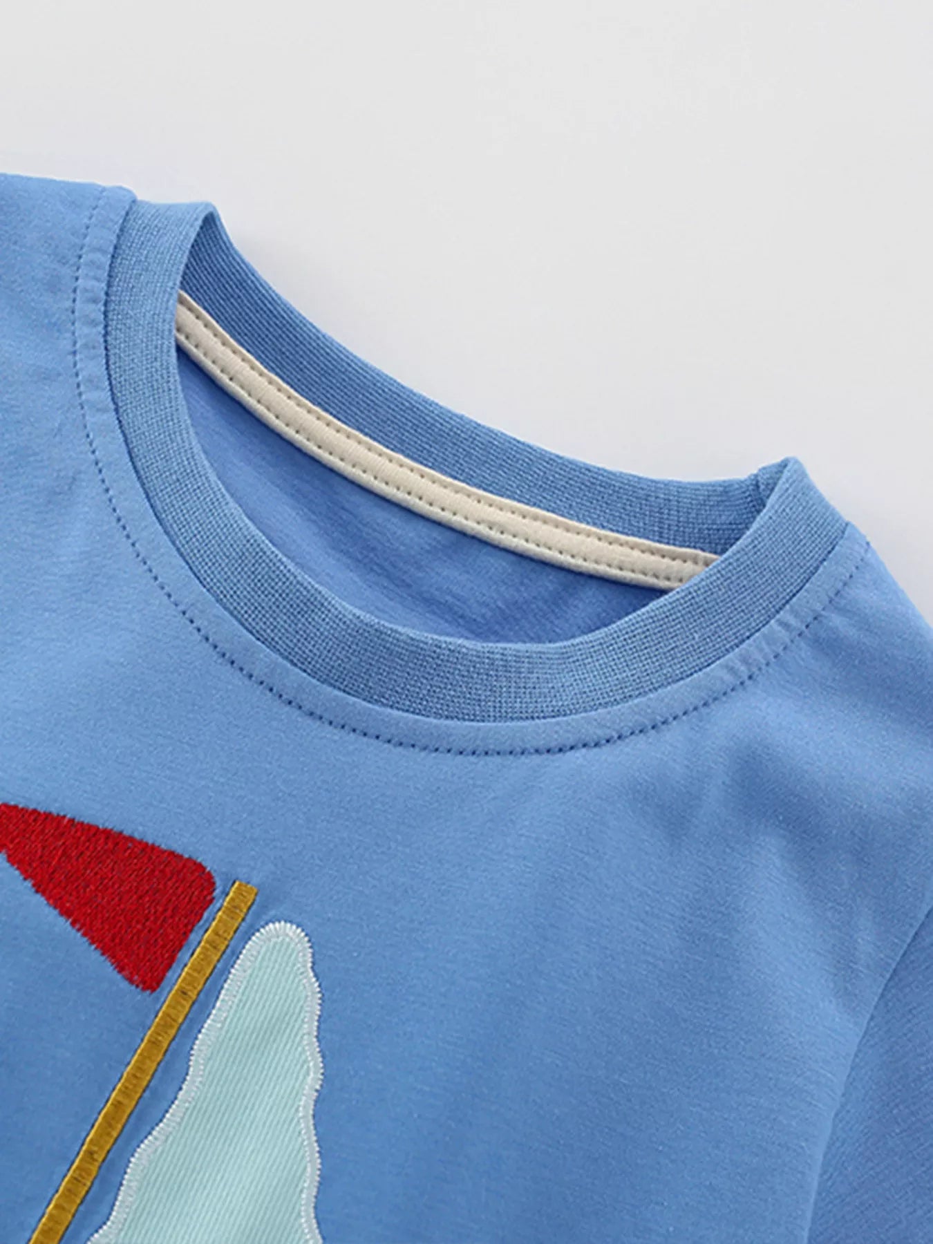 Children's Sailboat Print Tee and Striped Shorts Set