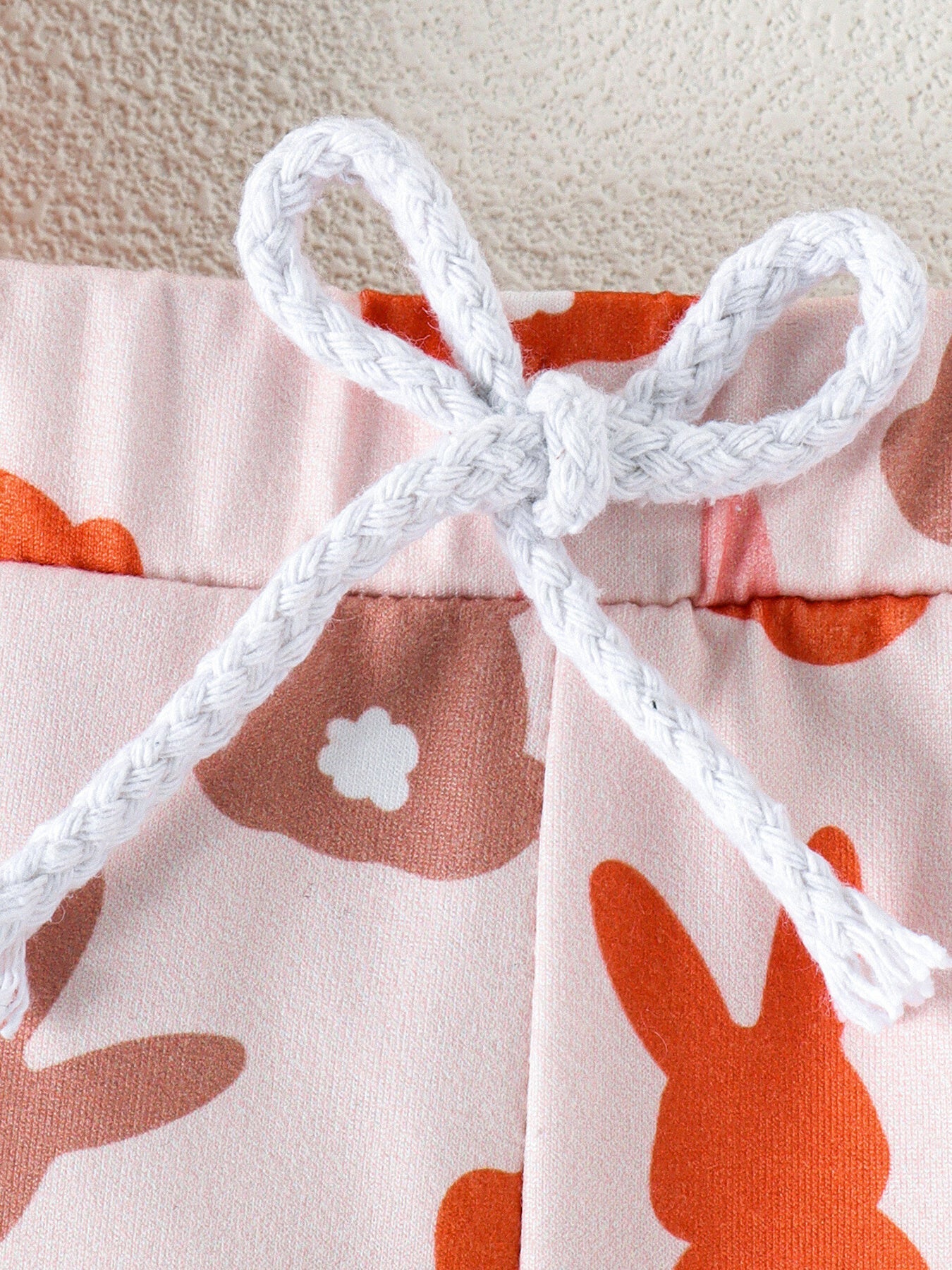 Children's Bunny Print Short Sleeve Top and Shorts Set