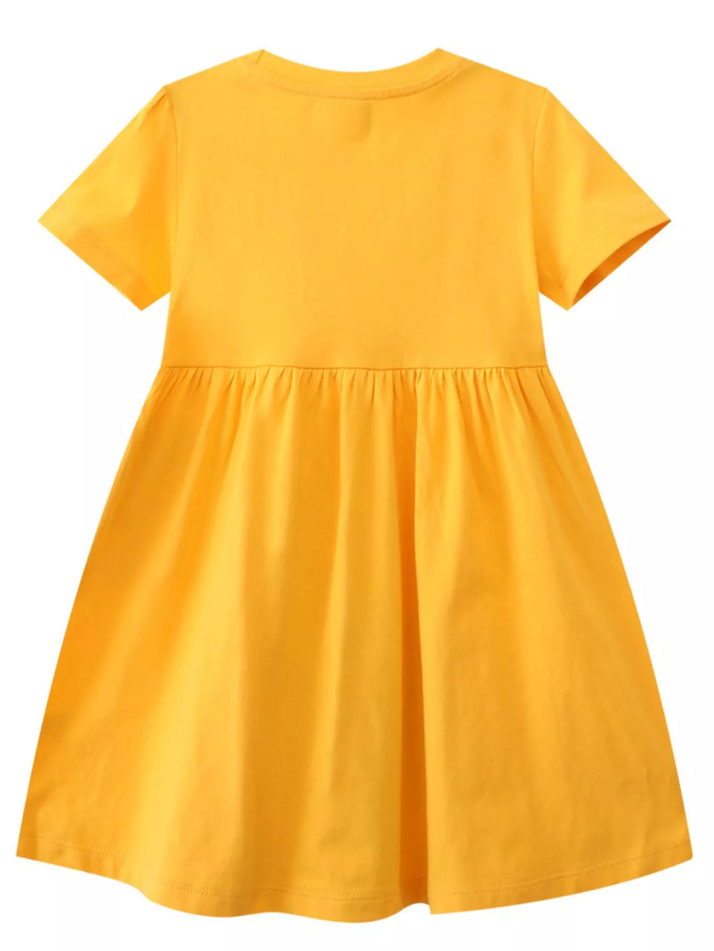 Children's Butterfly & Rainbow Round Neck Casual Dress