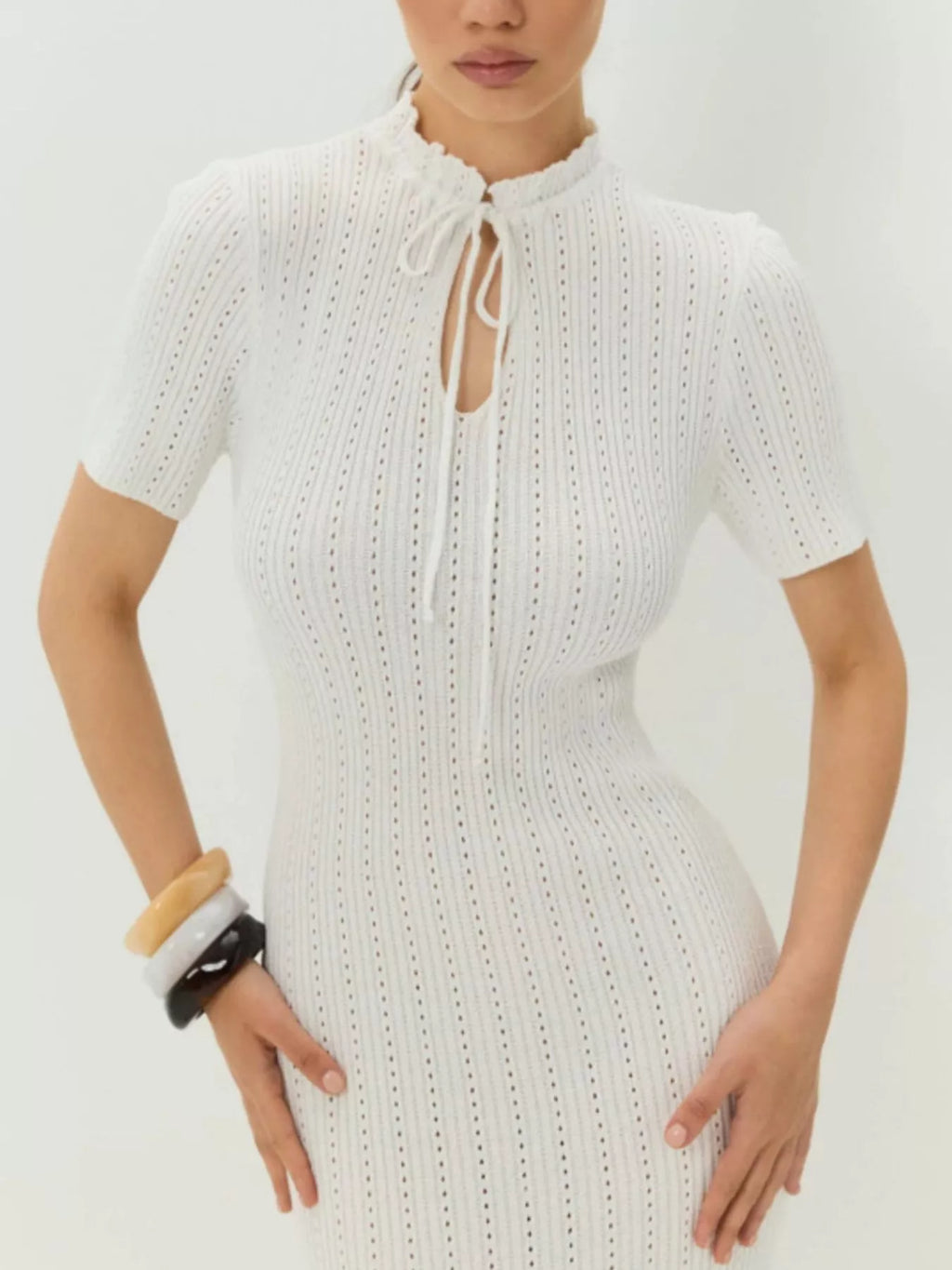 Short Sleeve Knitted Mermaid Dress