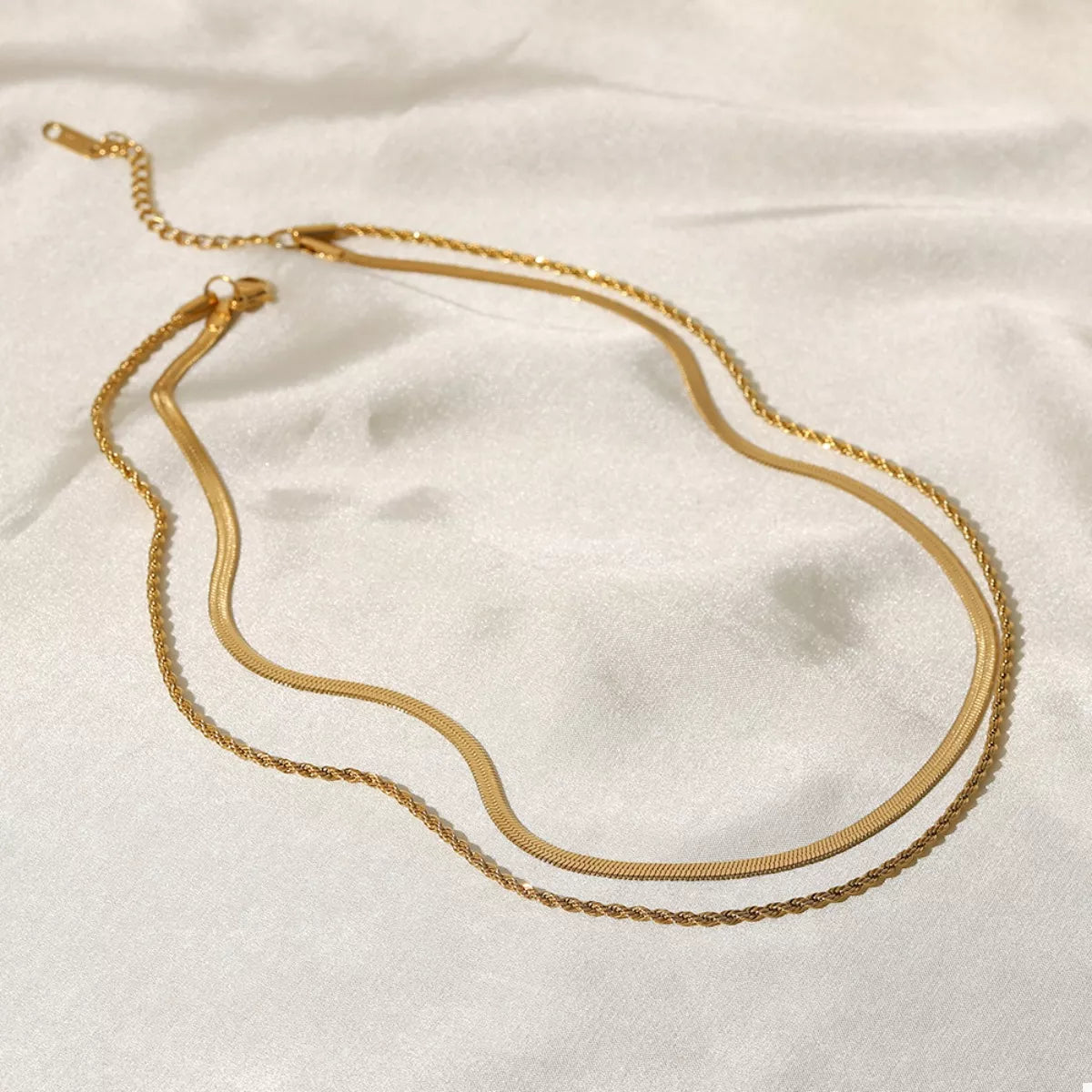 18K Gold-Plated Stainless Steel Layered Necklace