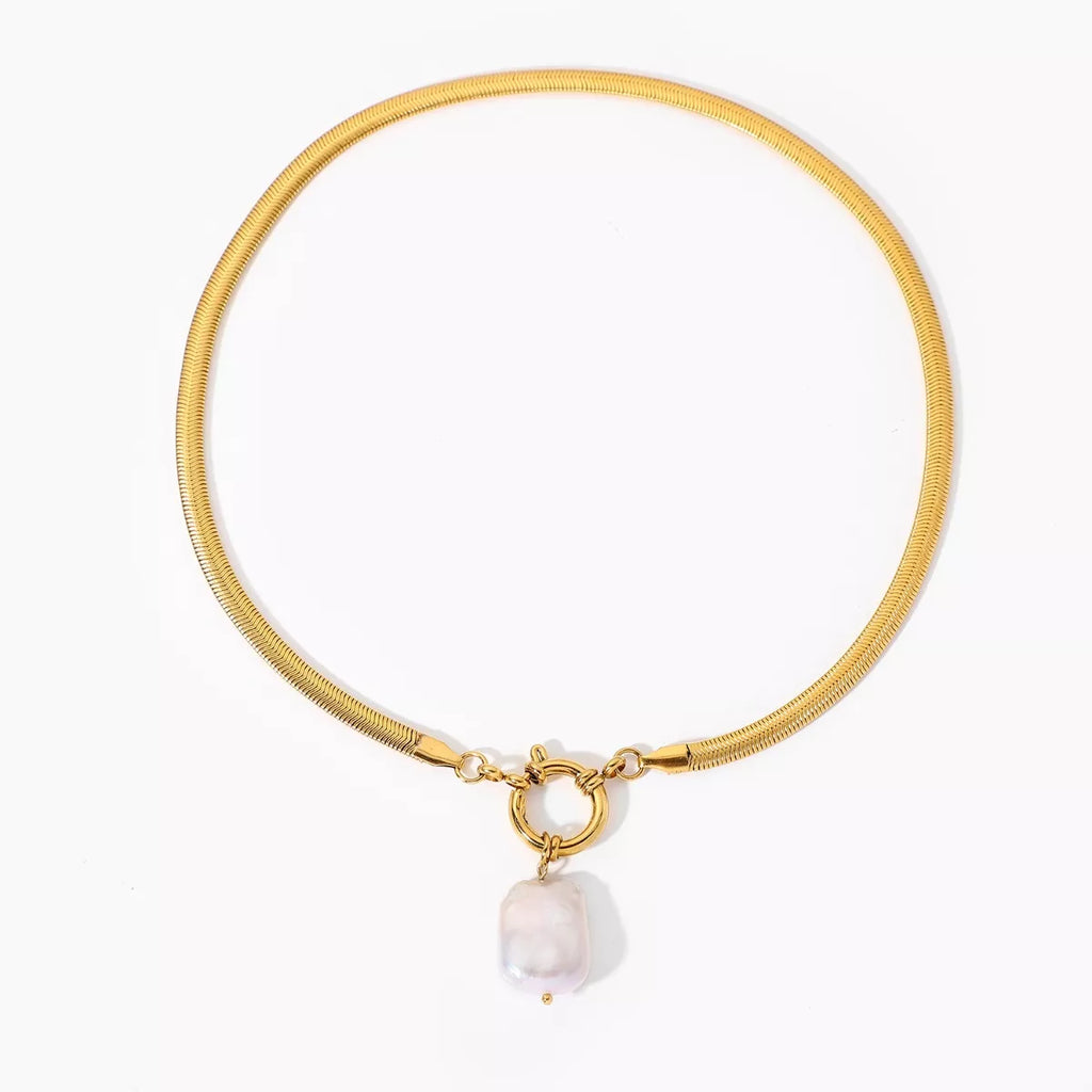18K Gold-Plated Freshwater Pearl Pendant Necklace