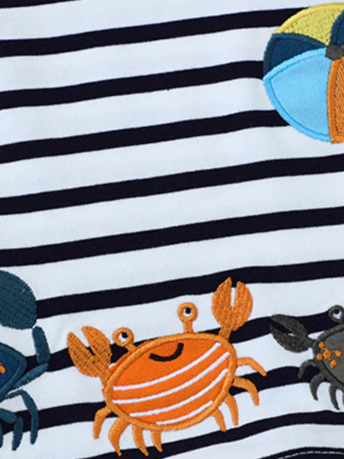 Children's Crab Striped Crew Neck T-Shirt