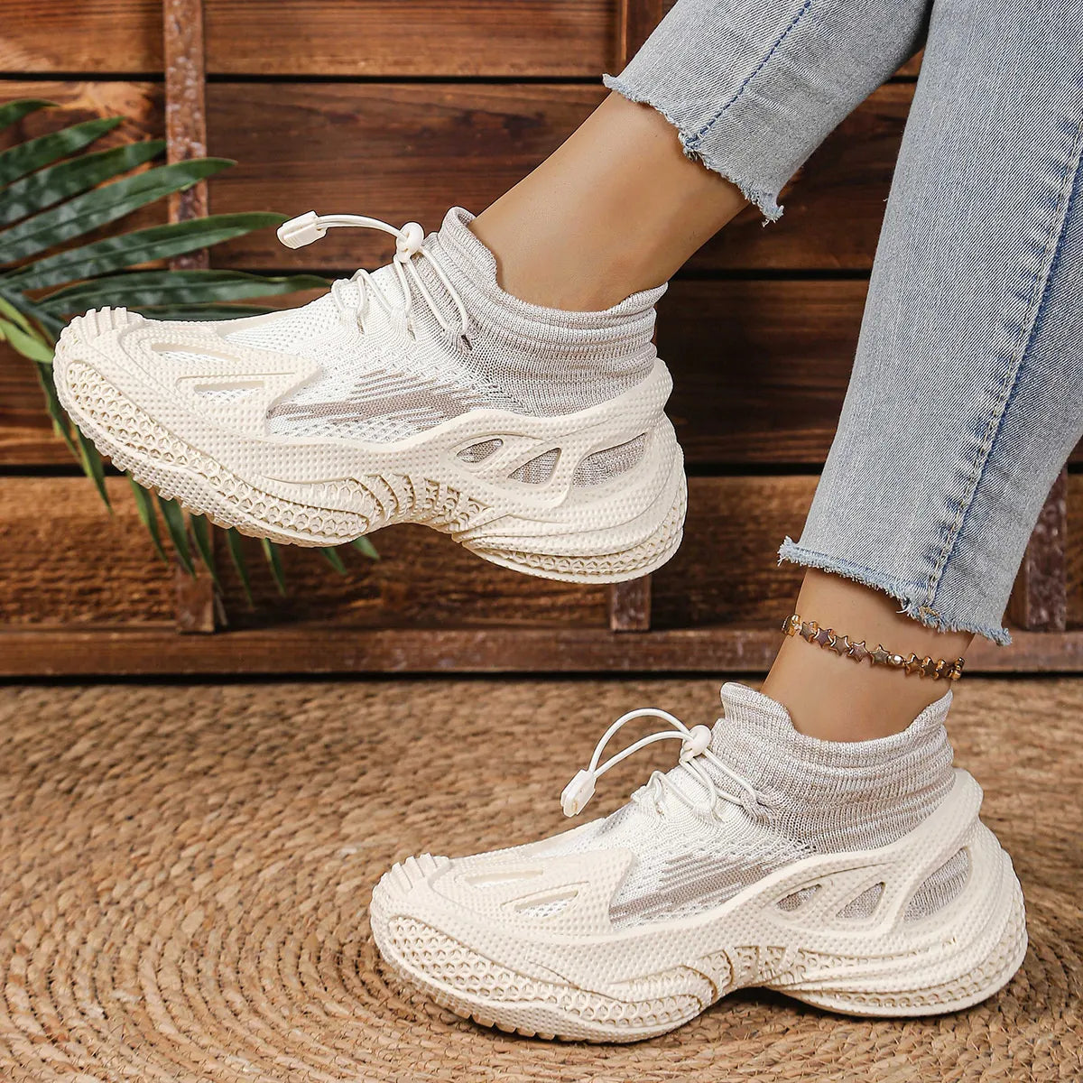 Lace Up Mesh Athletic