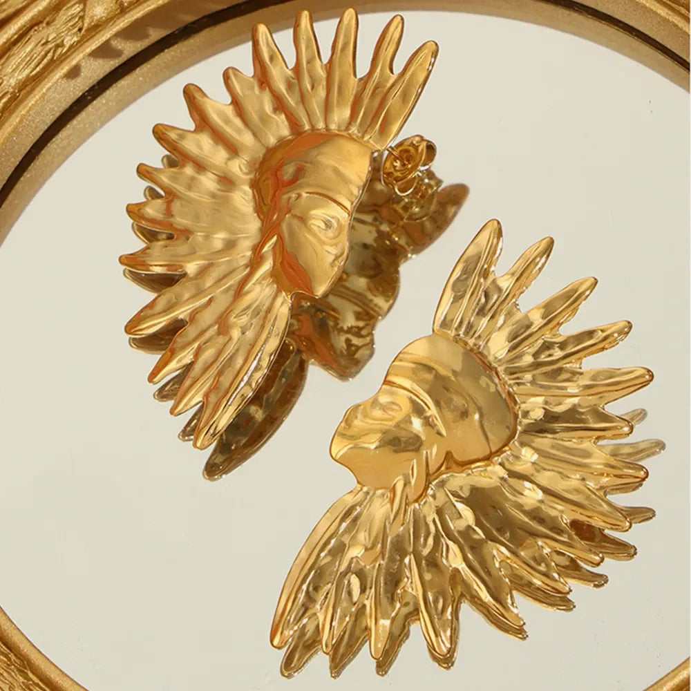 Titanium Steel Gold-Plated Earrings