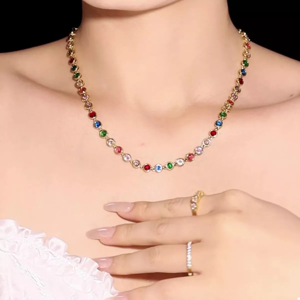 18K Gold-Plated Zircon Necklace