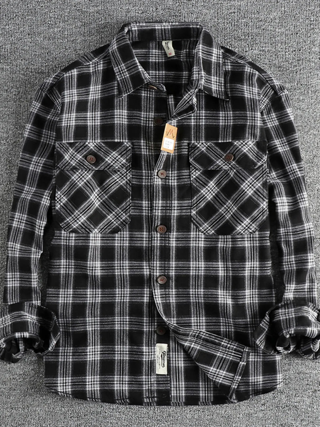 Men's Plus Size Plaid Button Down Shirt