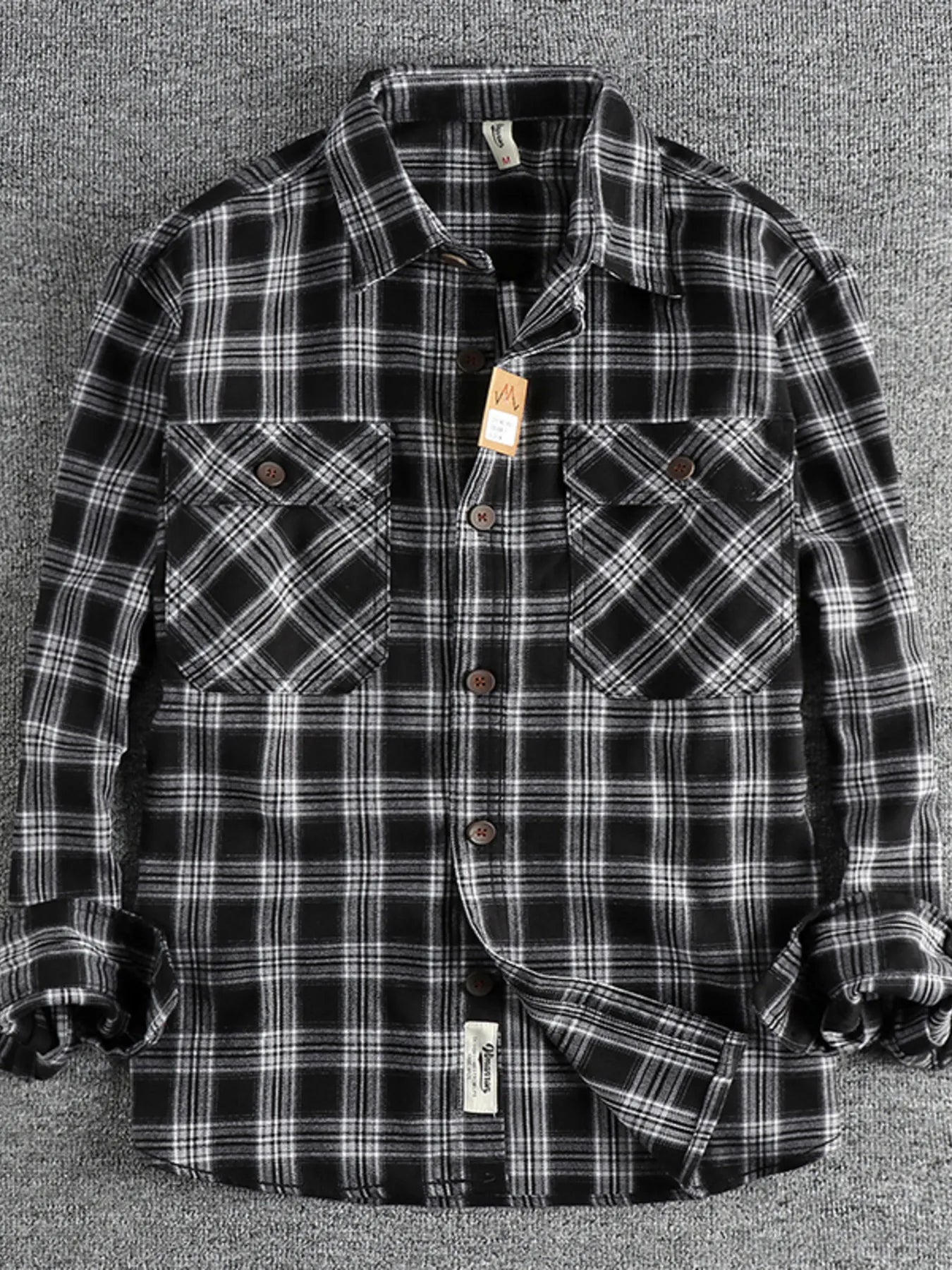Men's Plus Size Plaid Button Down Shirt