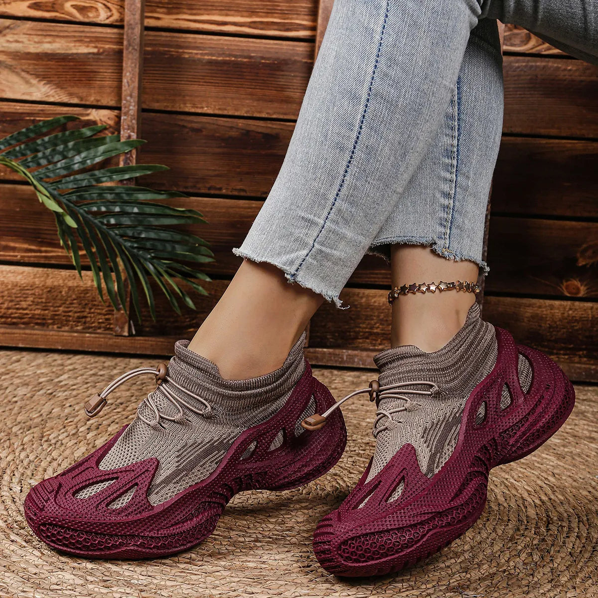Lace Up Mesh Athletic