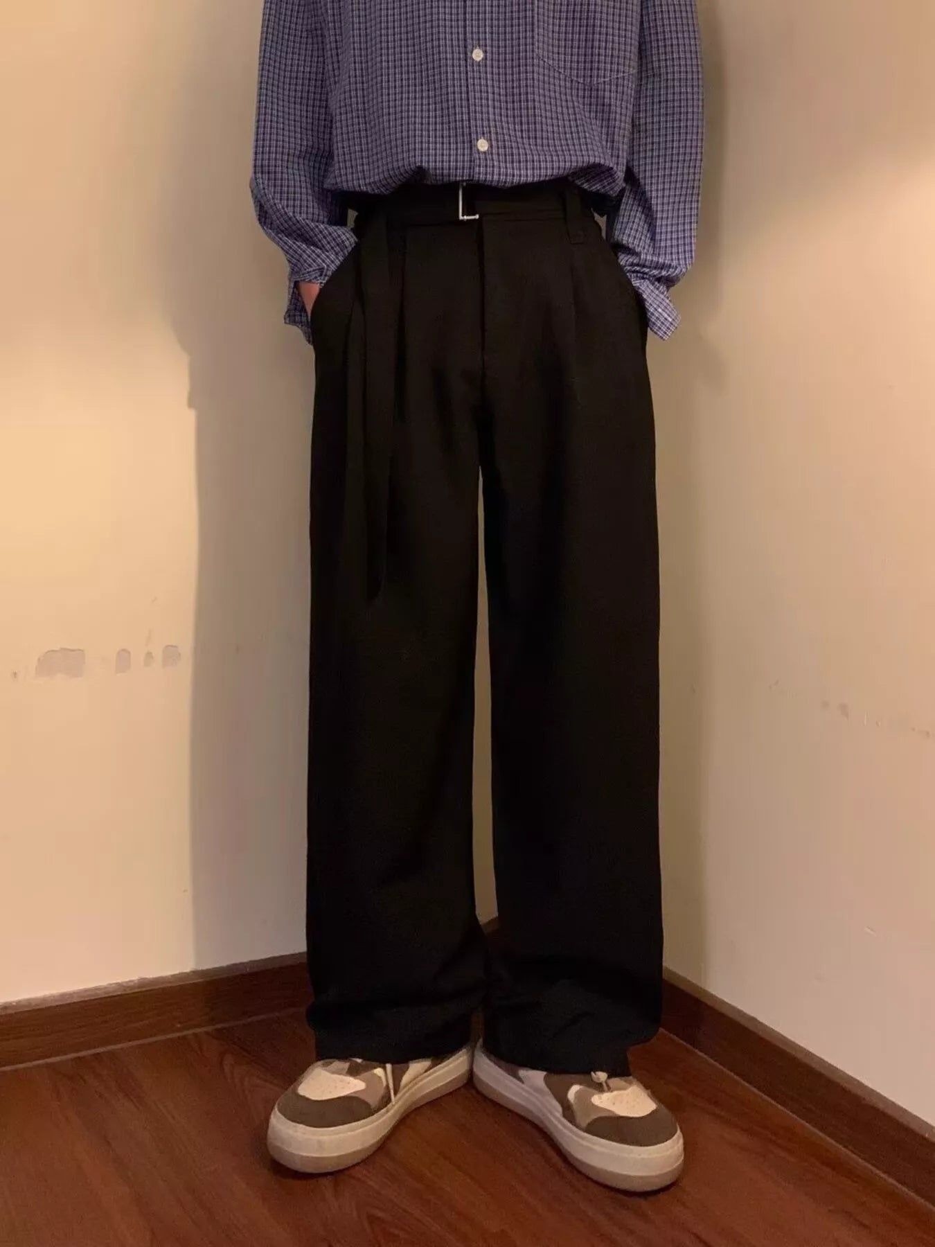 Men's Plus Size Wide Leg Pants