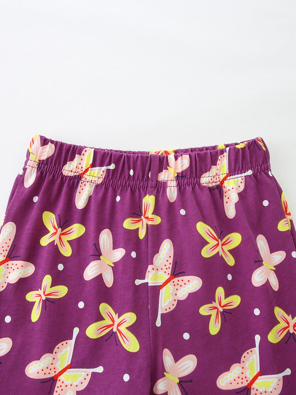 Children's Butterfly Ruffle Sleeve Top & Shorts Set