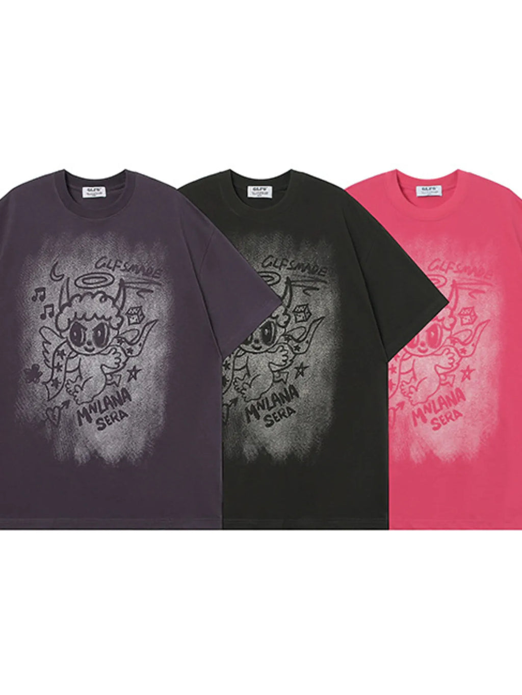 Men's Cartoon Character Graphic Oversized T-Shirt