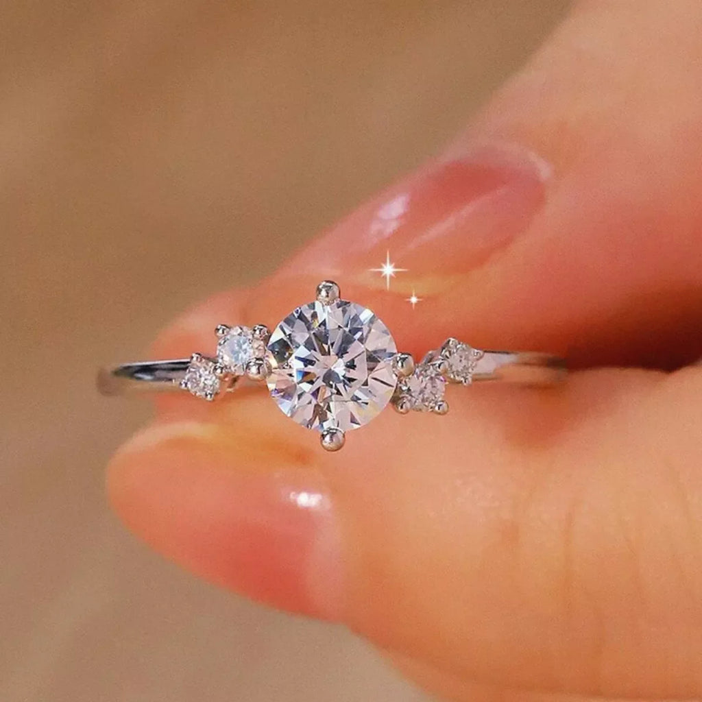 1 Carat Moissanite 925 Sterling Silver Ring