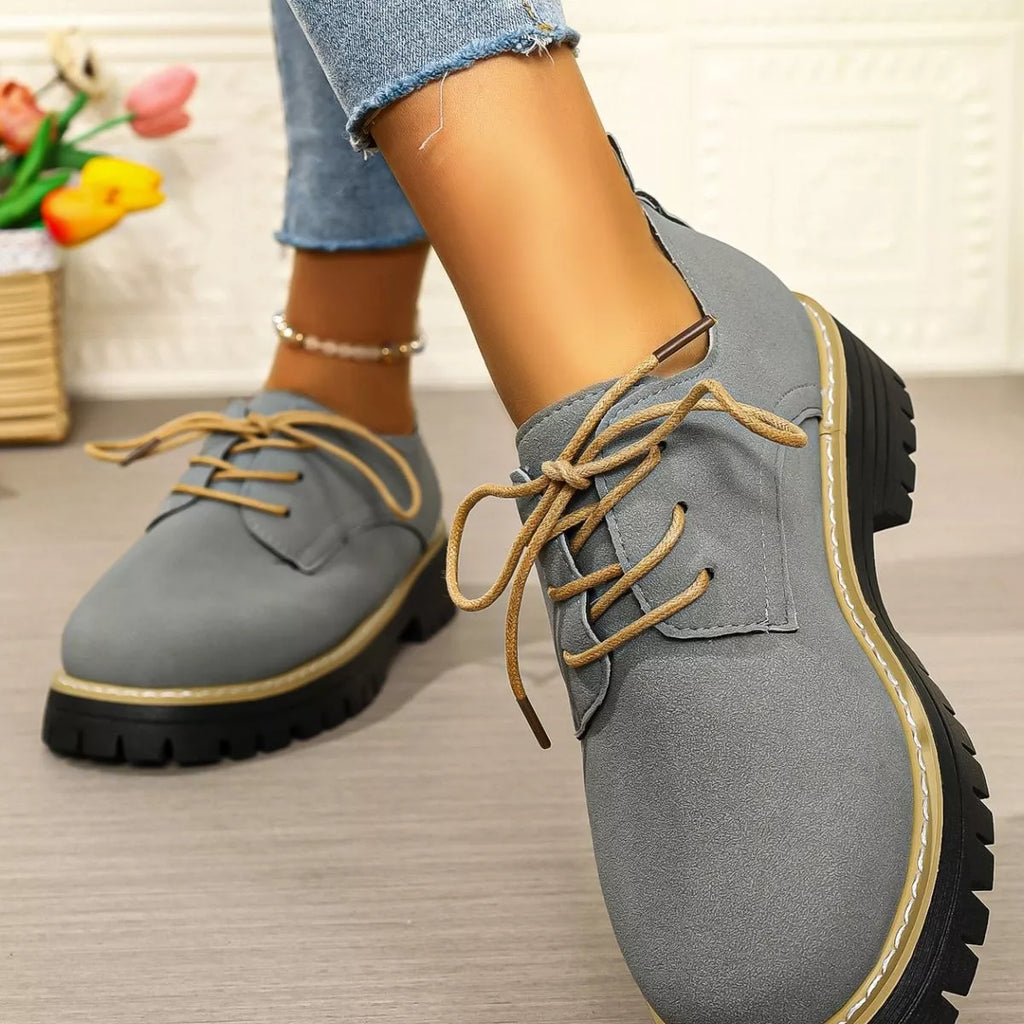 Lace-Up Platform Loafers