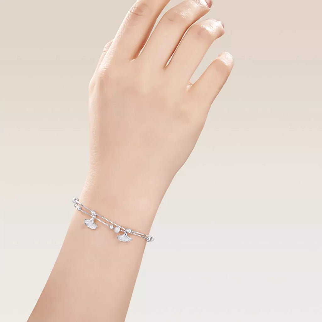 Double Layer Ginkgo Leaf Bracelet
