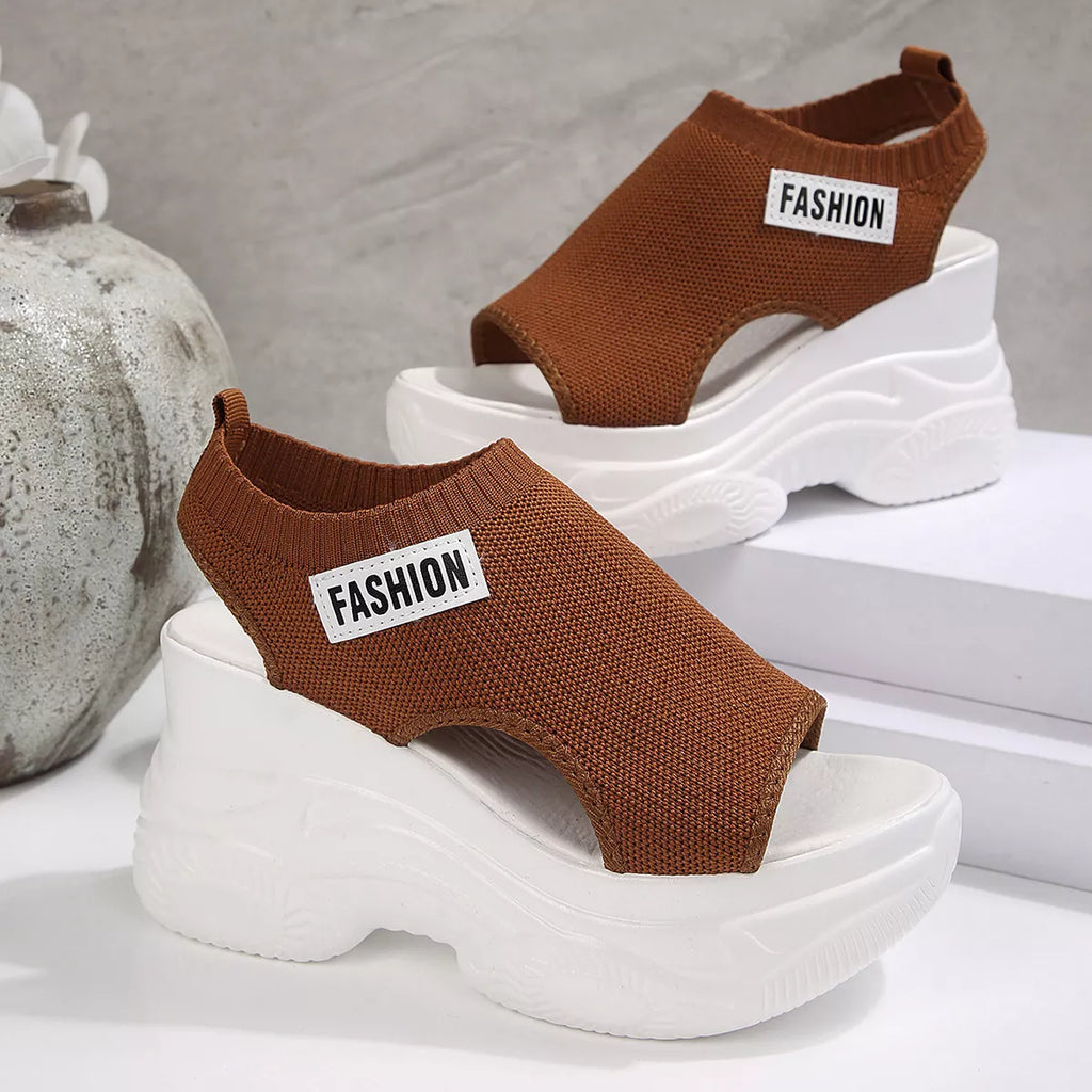 Open Toe Platform Wedge Sandals