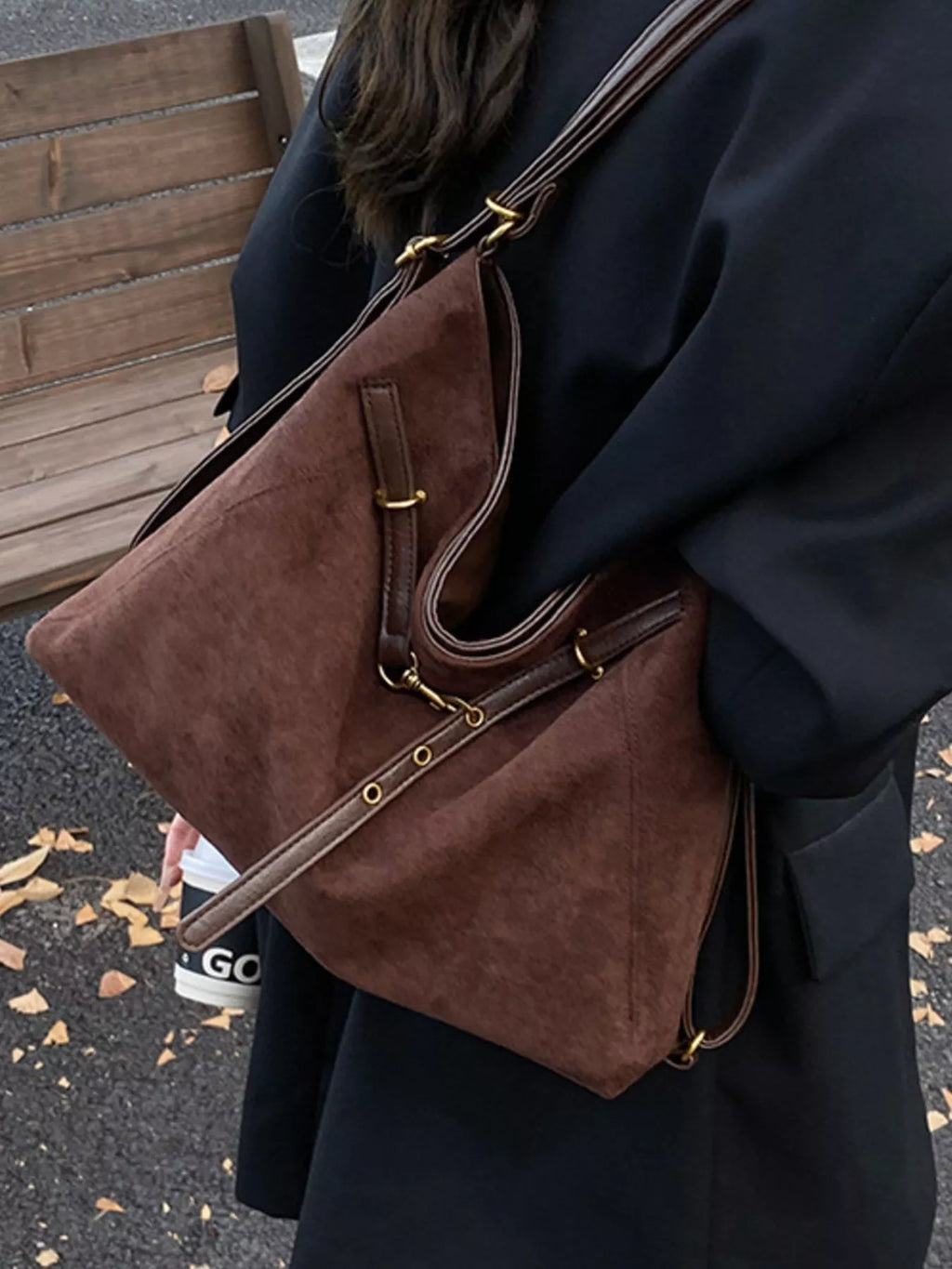 Vintage Suede Tote Bag