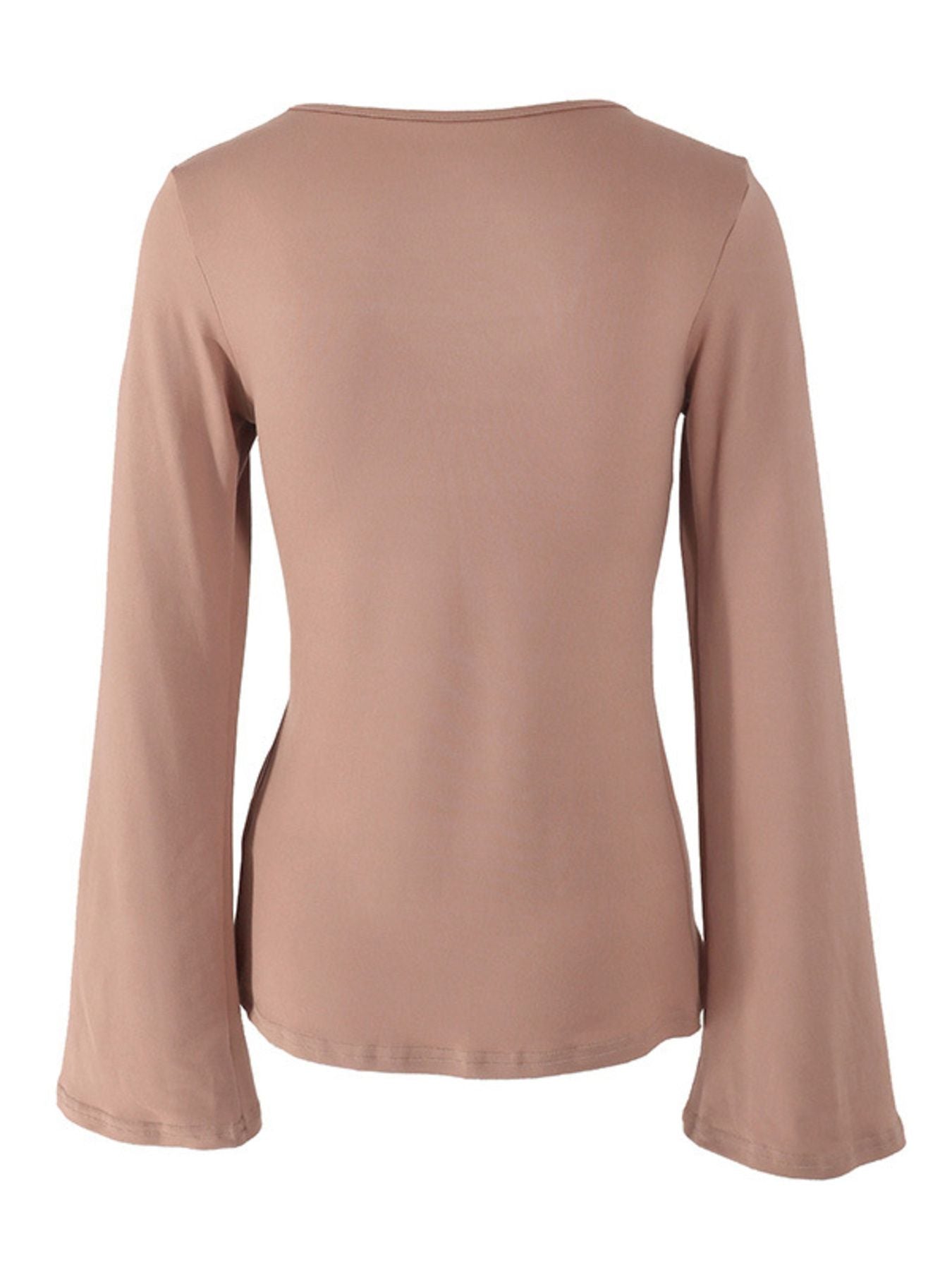 Tie-Front Long Sleeve T-Shirt