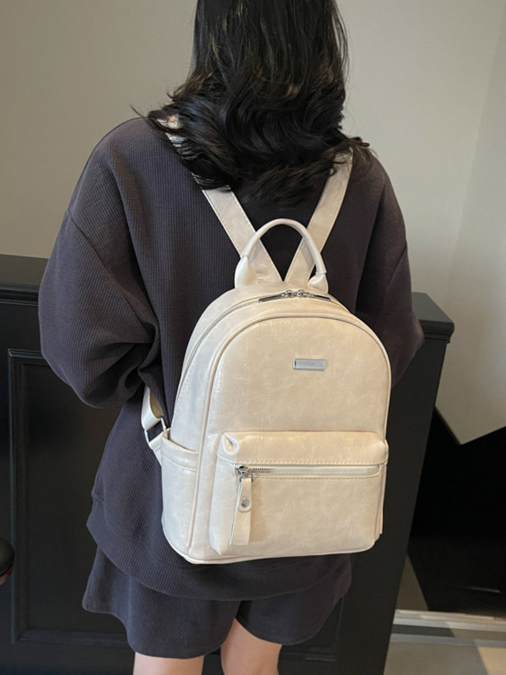 Lightweight Leather Backpack Bag