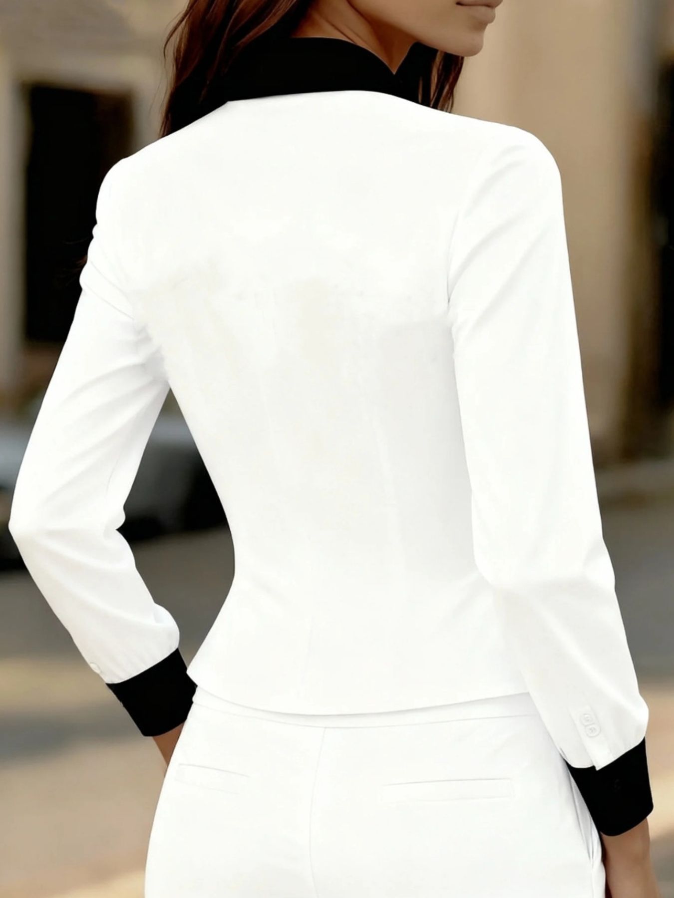 Contrast Button-Down Shirt