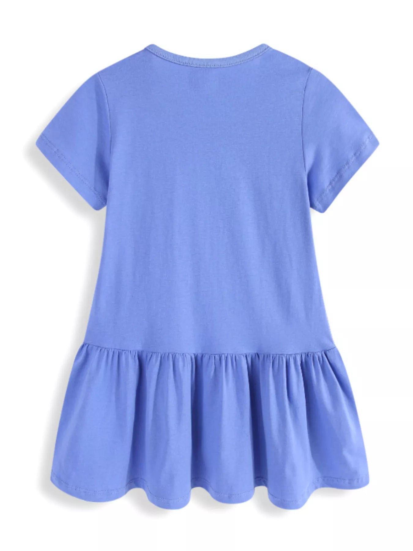 Children's Unicorn Floral Applique Ruffle Hem Dress