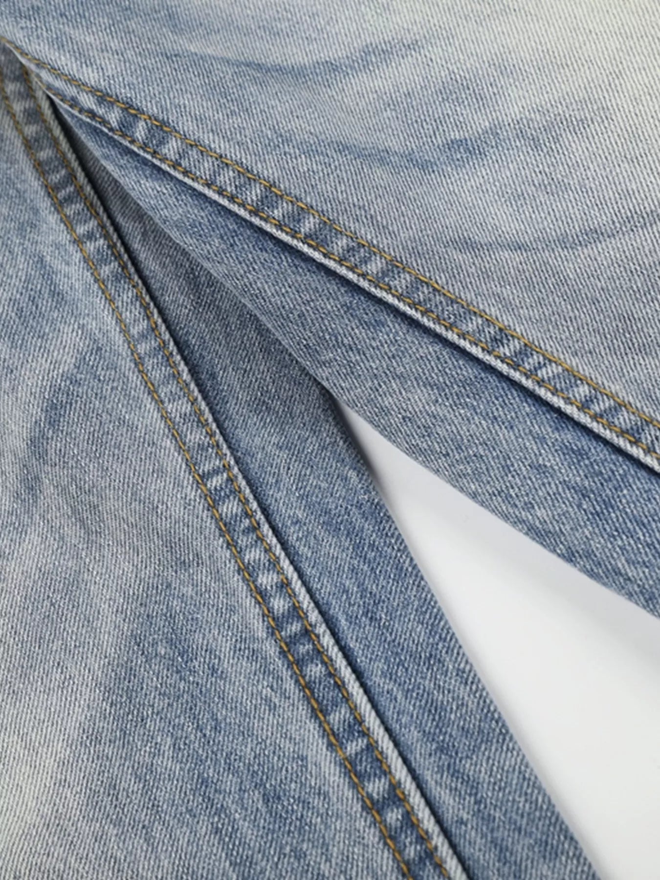 Men's Washed Wide Leg Jeans