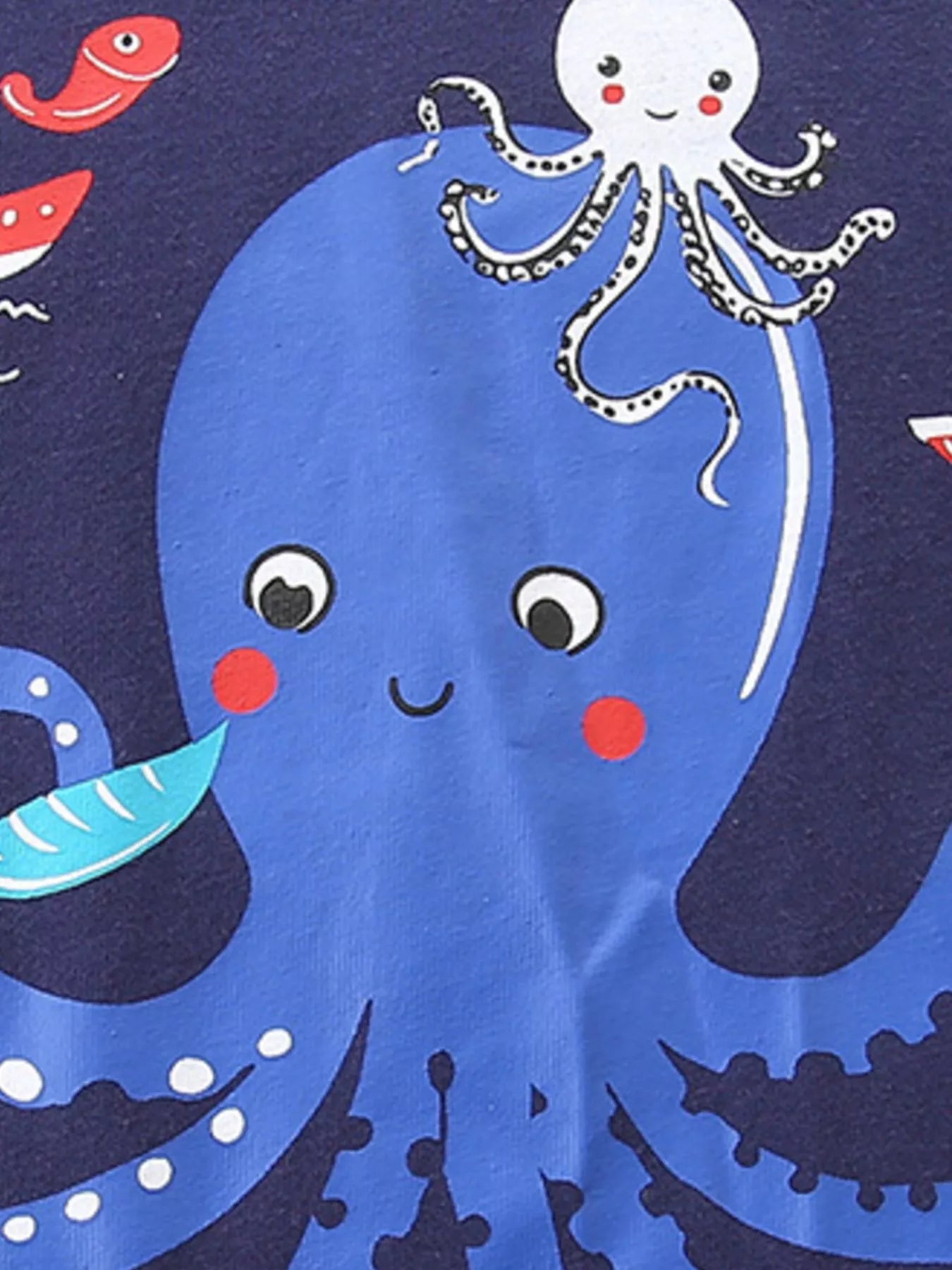 Children's Octopus Graphic Tee and Shorts Set