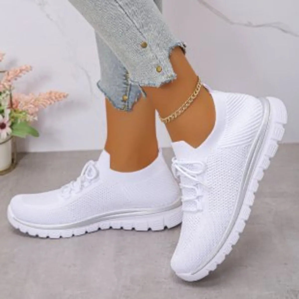 Breathable Mesh Lace Up Athletic