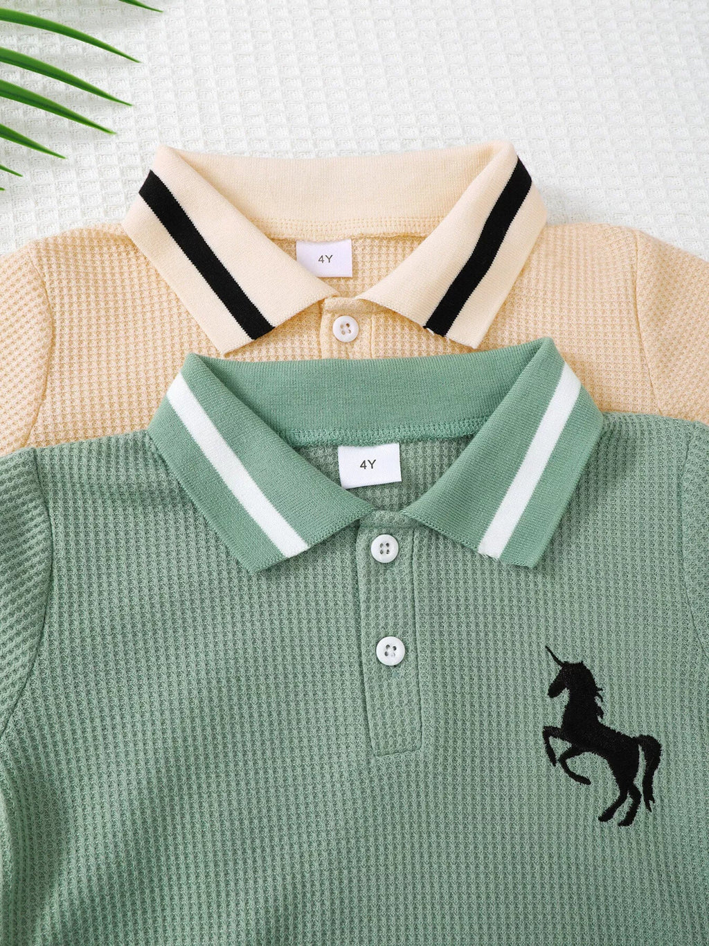 Children's Unicorn Embroidered Short Sleeve Polo