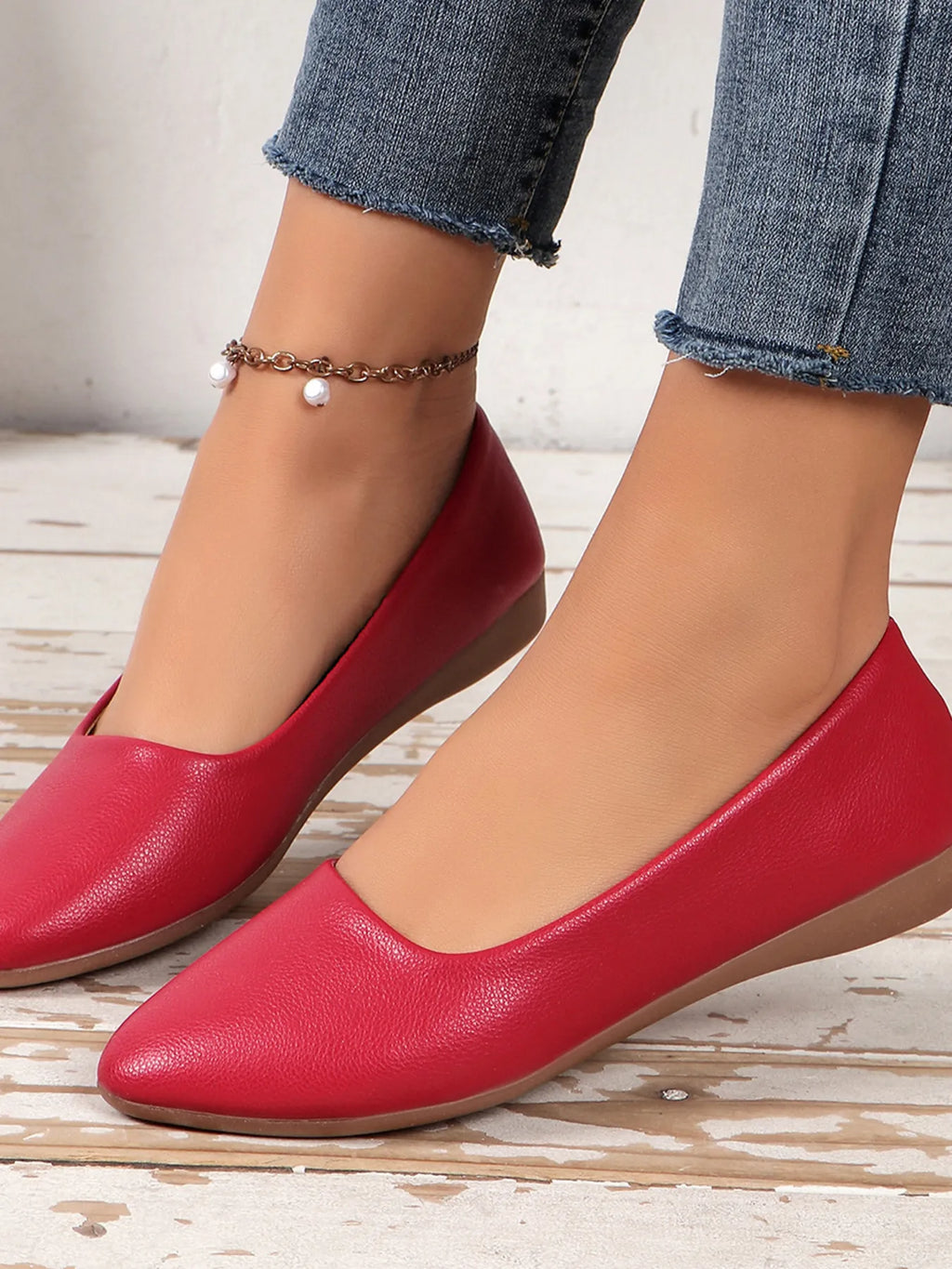 Point Toe Flat Slip-Ons