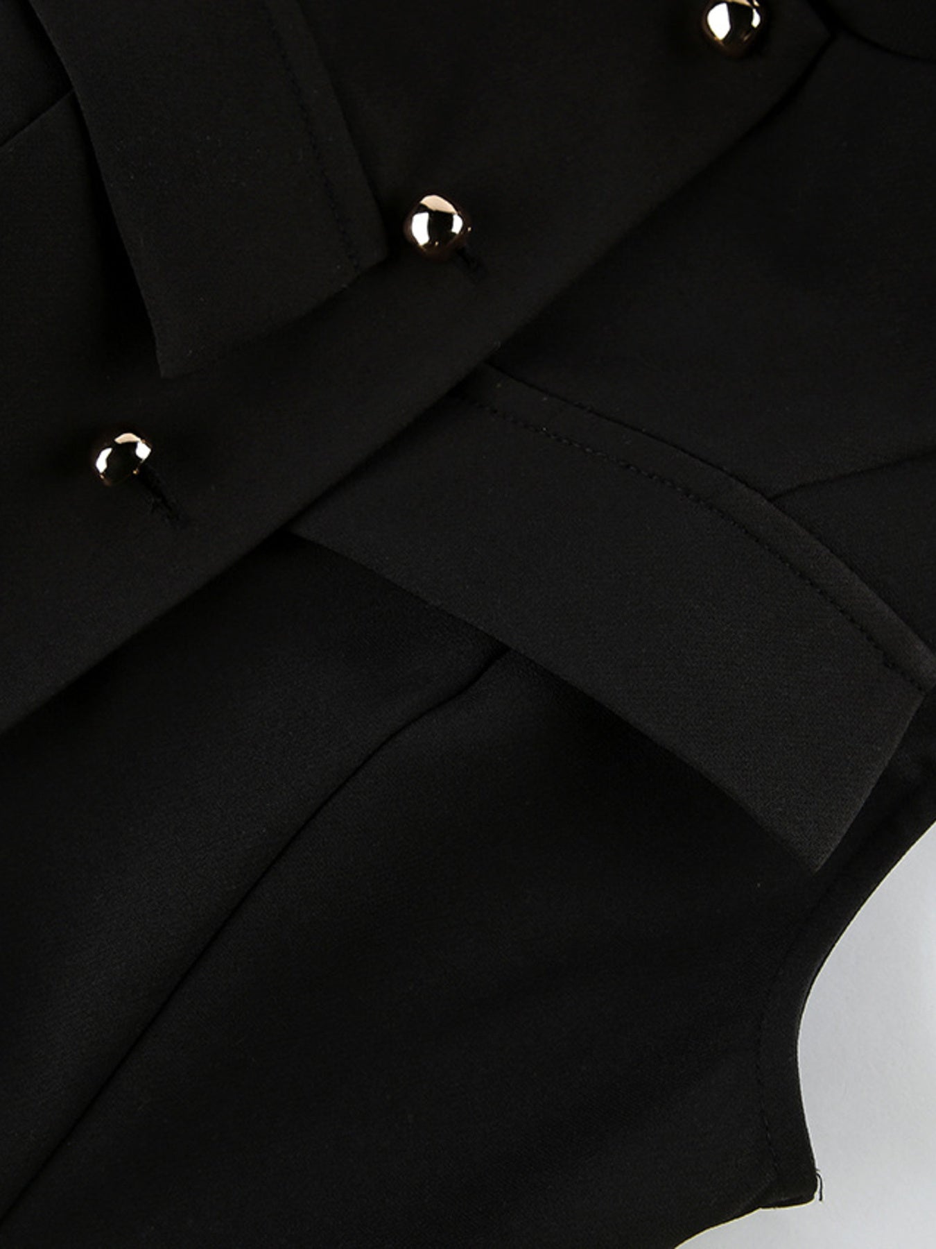 Stand Collar Button-Down Vest Coat