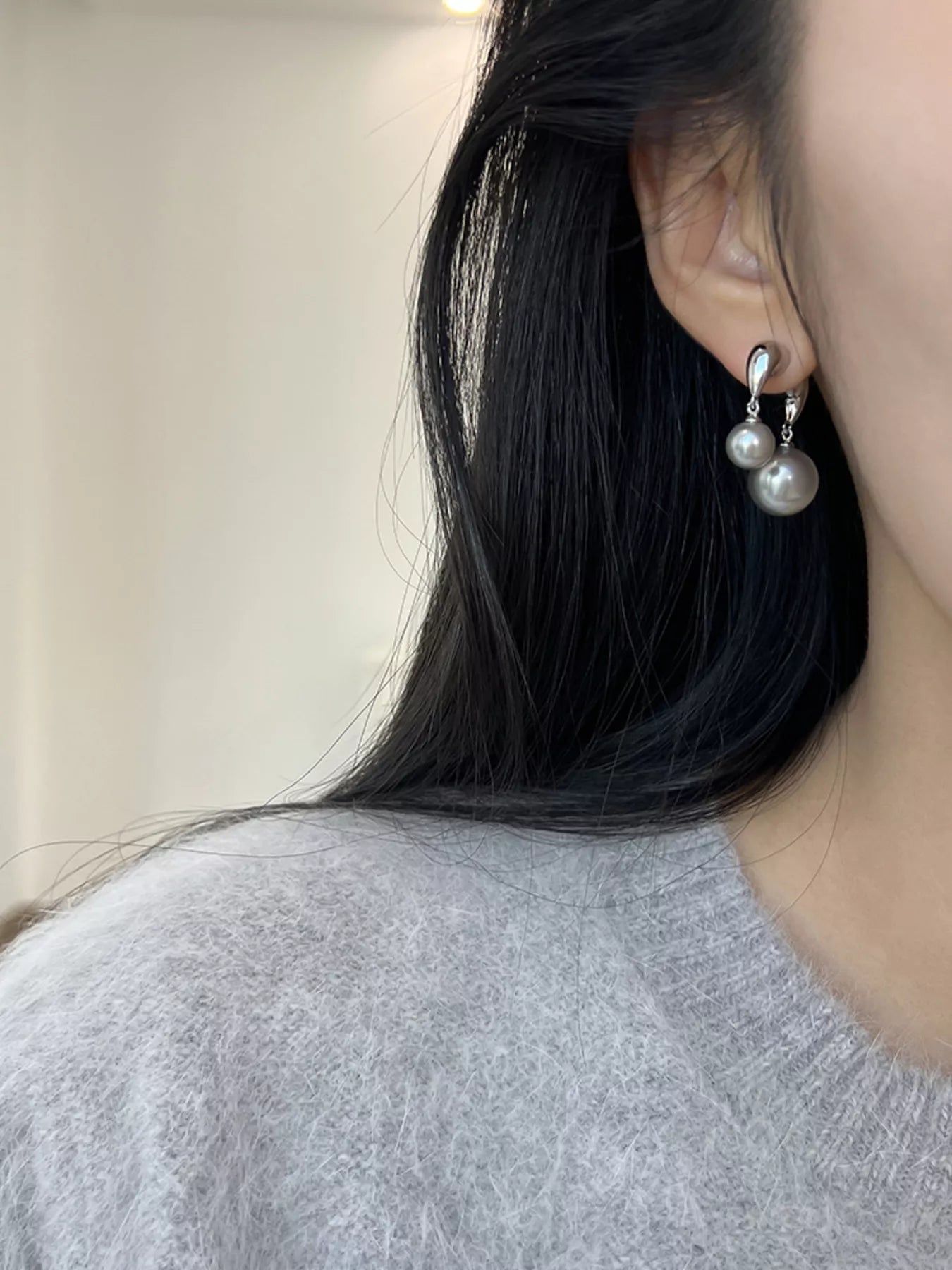 Pearl Alloy Drop Earrings