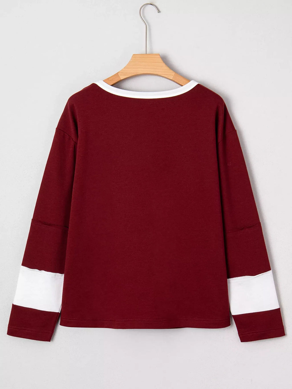 Flower Patched Round Neck Long Sleeve Top
