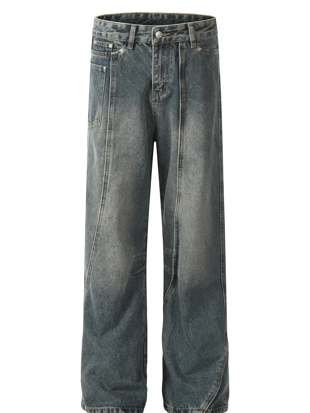 Men's Vintage Washed Wide Leg Baggy Jeans