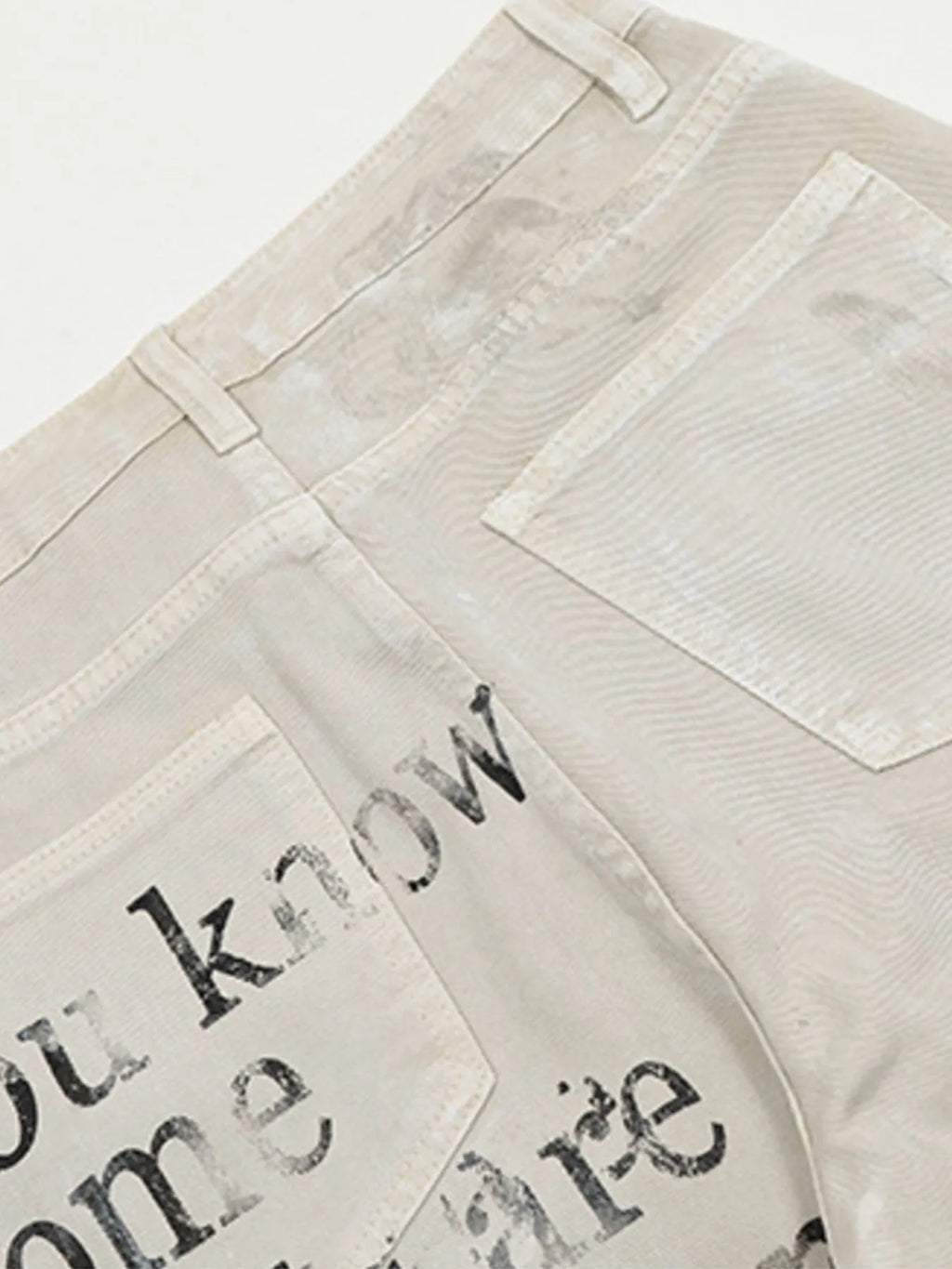 Men's Letter Wide Leg Jeans