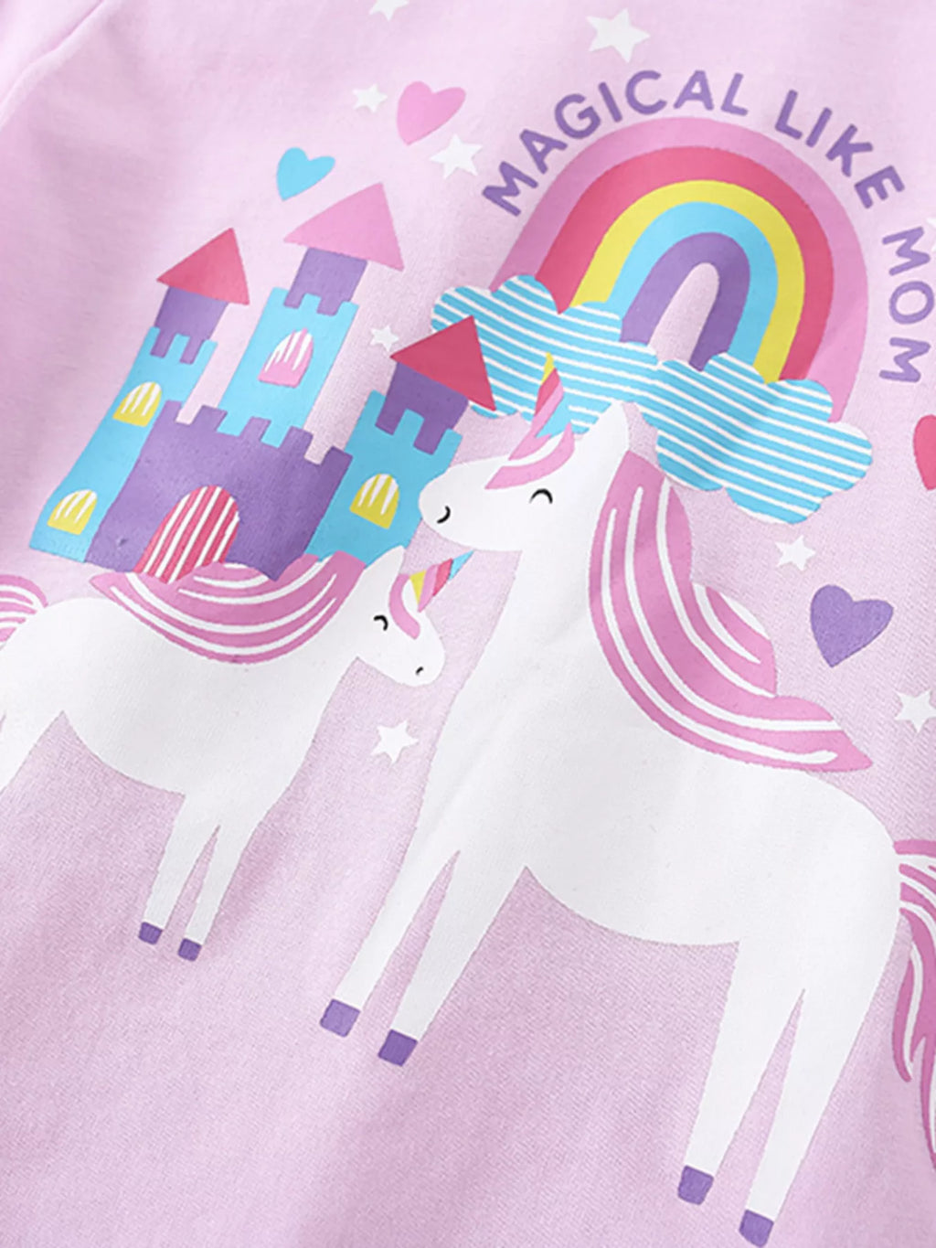 Children's Unicorn Graphic Ruffle Hem T-Shirt