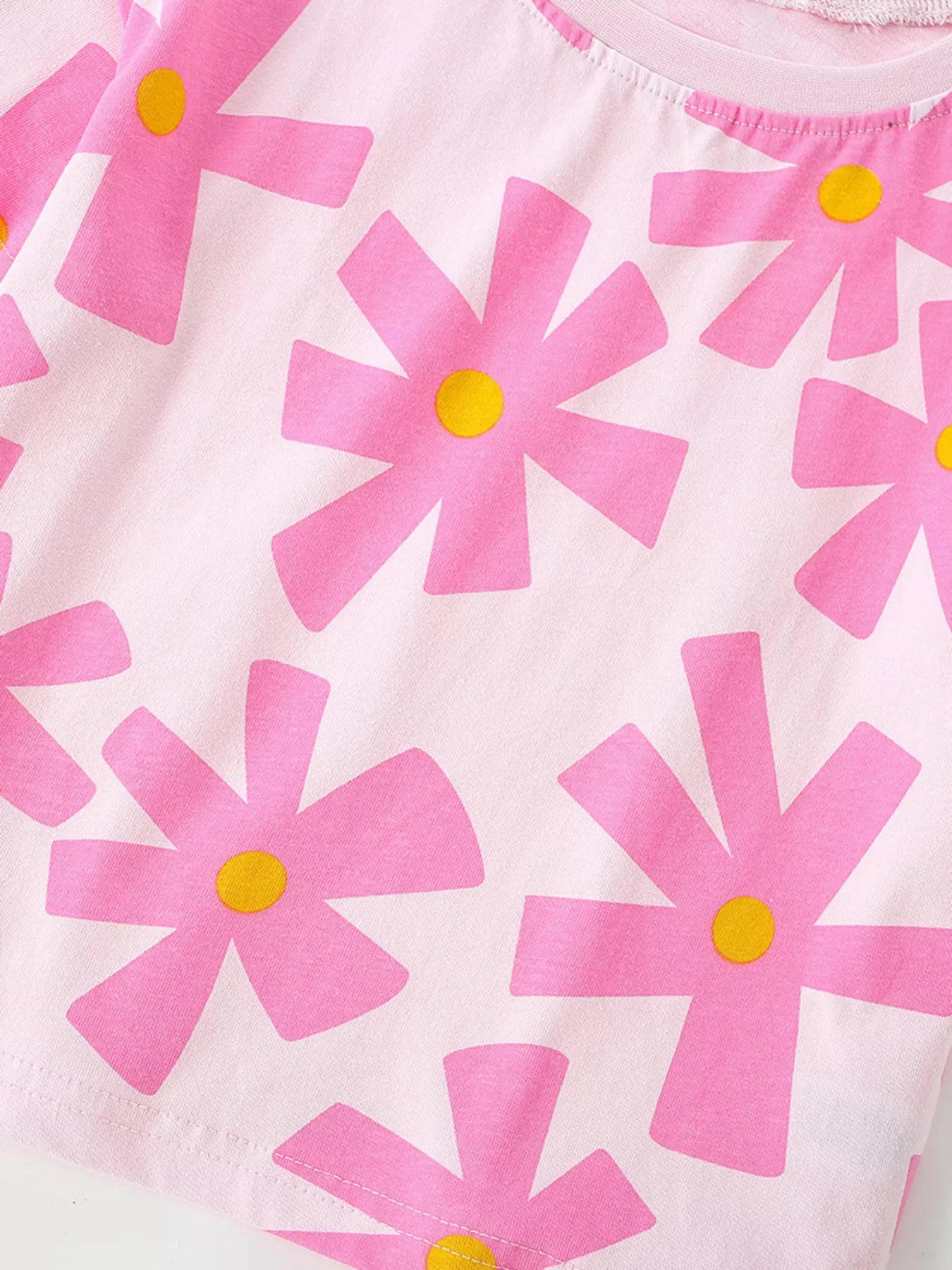 Children's Floral Print Cotton T-Shirt