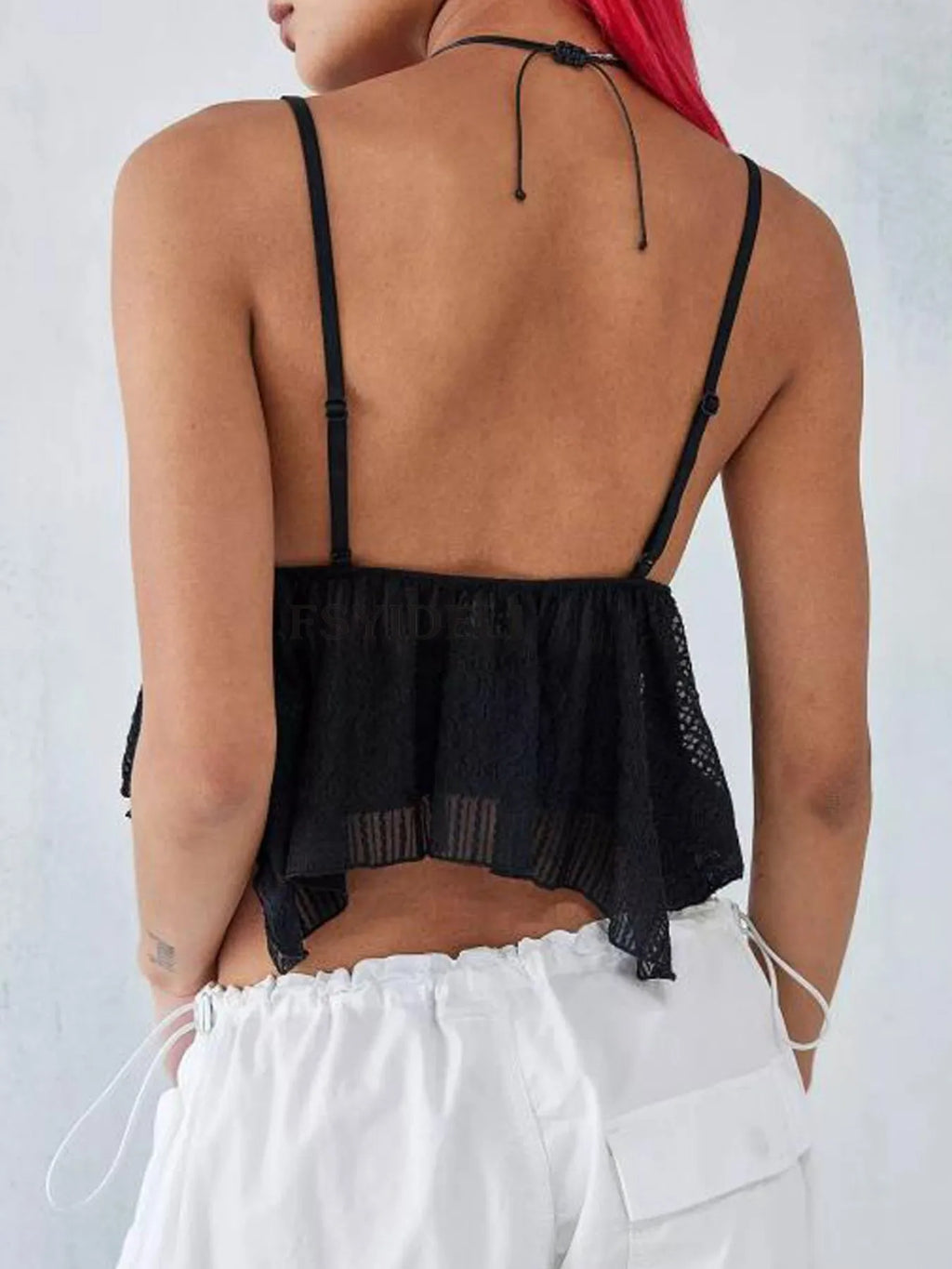 V-Neck Peplum Cami Top