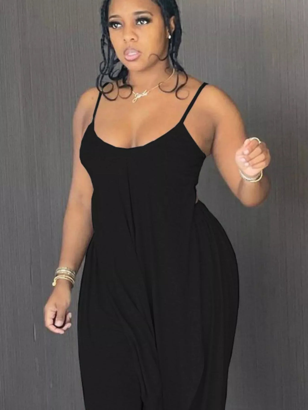 Full Size Asymmetrical Hem Cami and Pants Set Plus Size