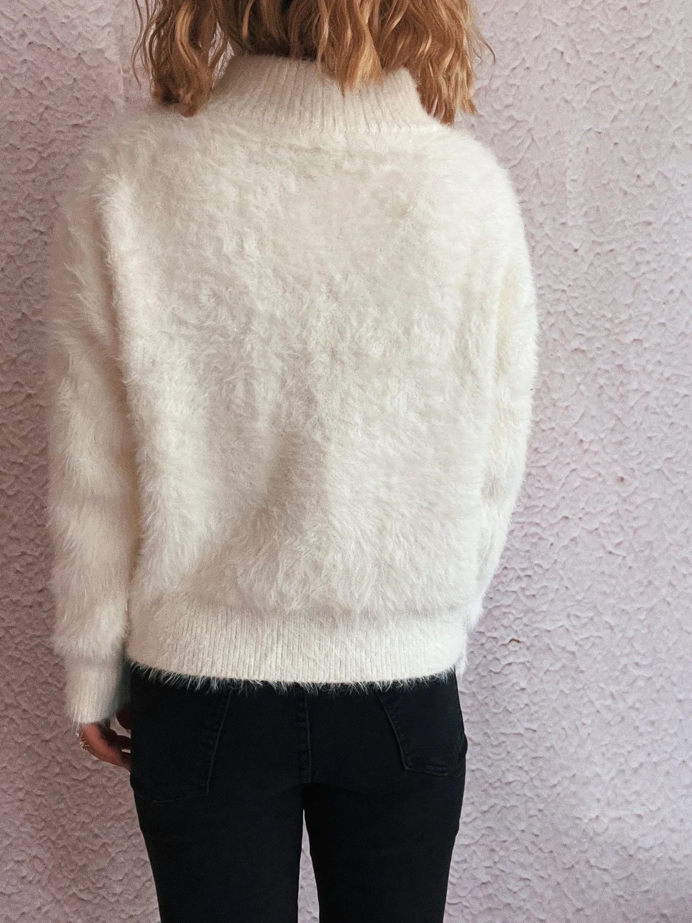Cozy Fuzzy Half-Zip Sweater