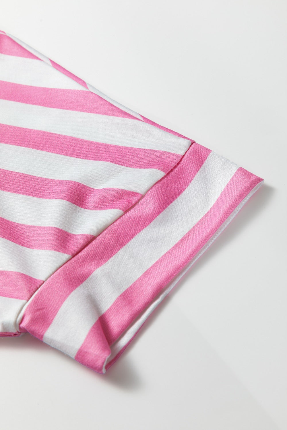 Stripe V Neck Patched Pocket Casual T Shirt
