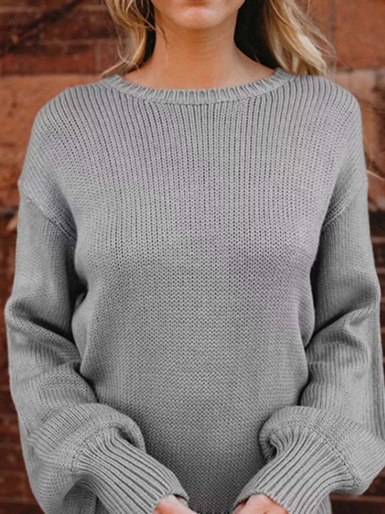 Tied Back Long Sleeve Sweater