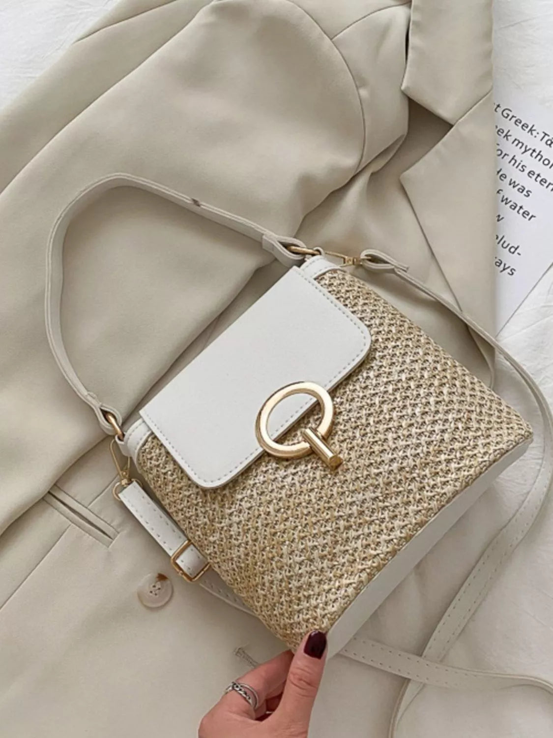 Woven Straw Crossbody Bag