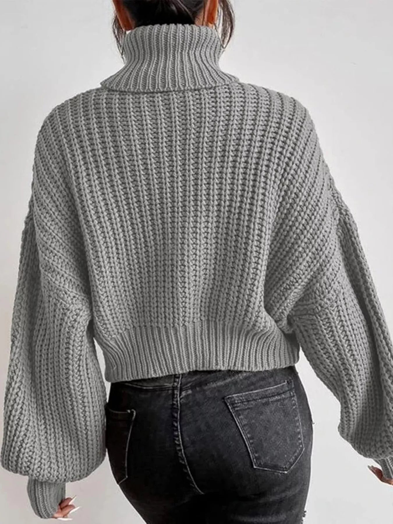 Chuny Knit Turtleneck Long Sleeve Sweater
