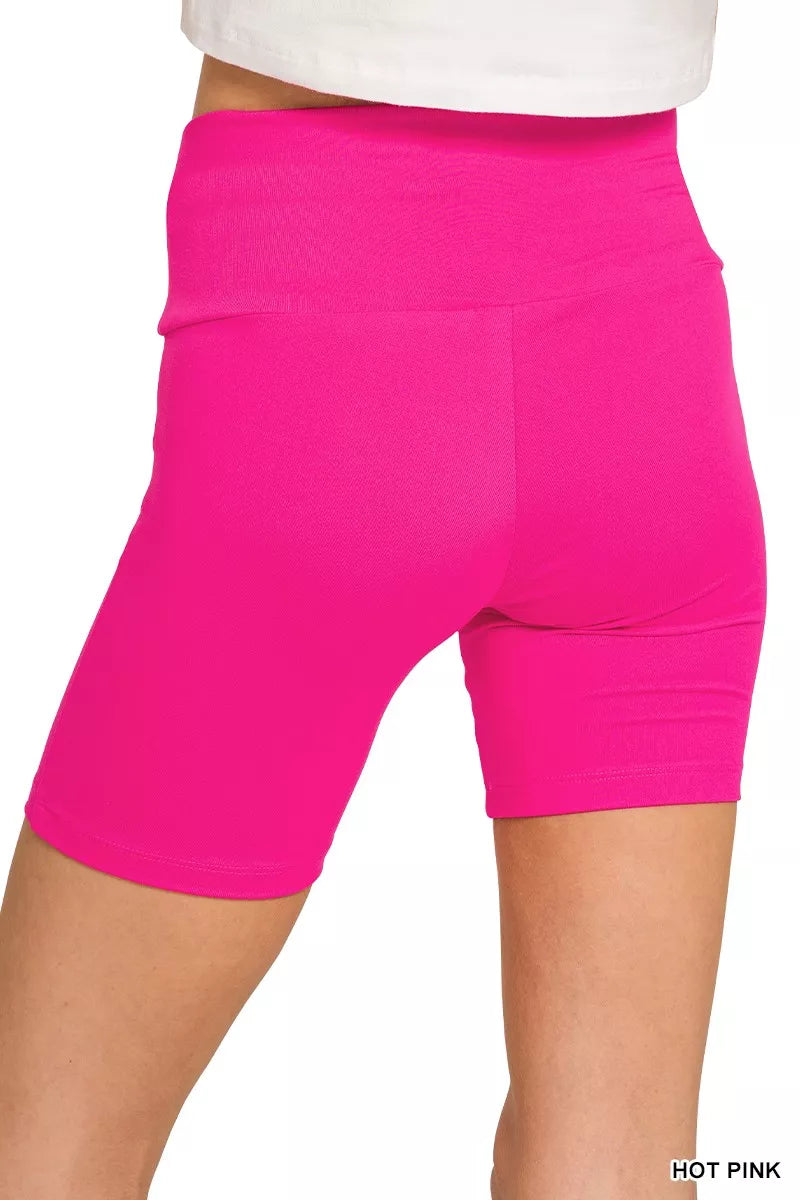 Zenana Brushed Dty Microfiber Top & Biker Shorts