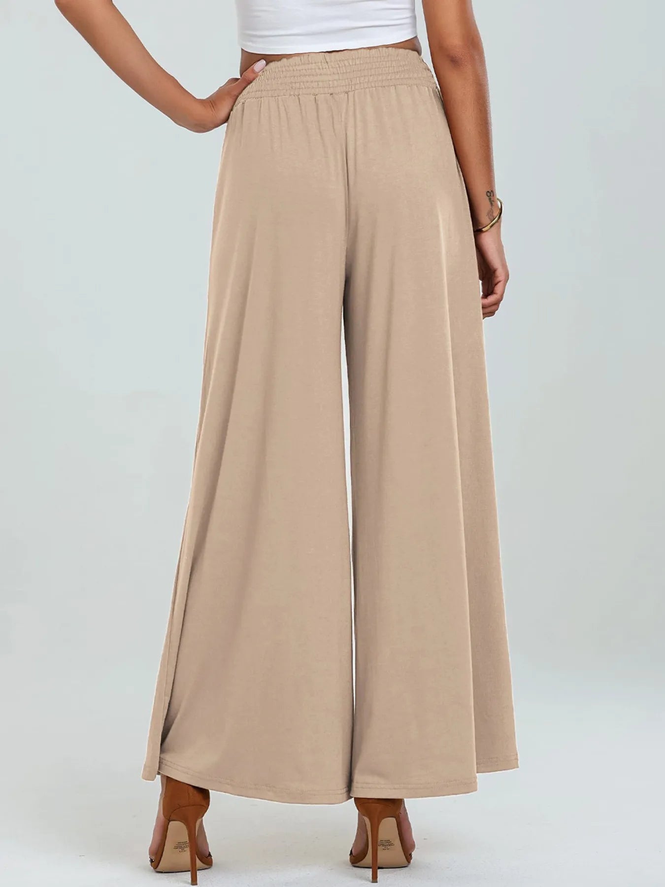 High-Waisted Wide Leg Pants with Pockets
