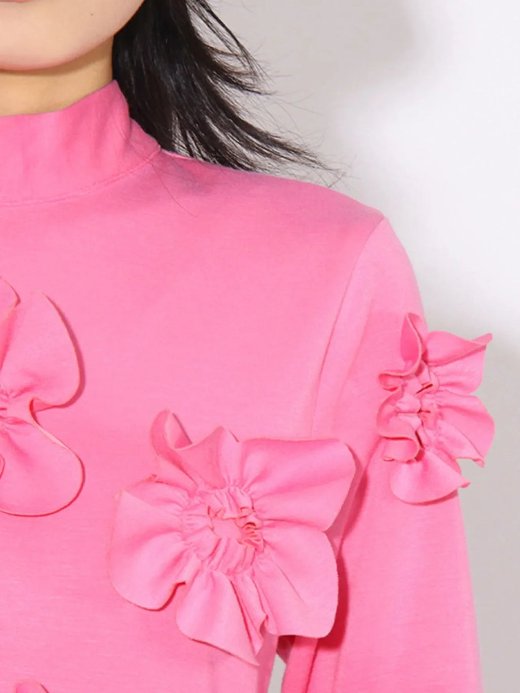 Floral Applique Long Sleeve Maxi Dress