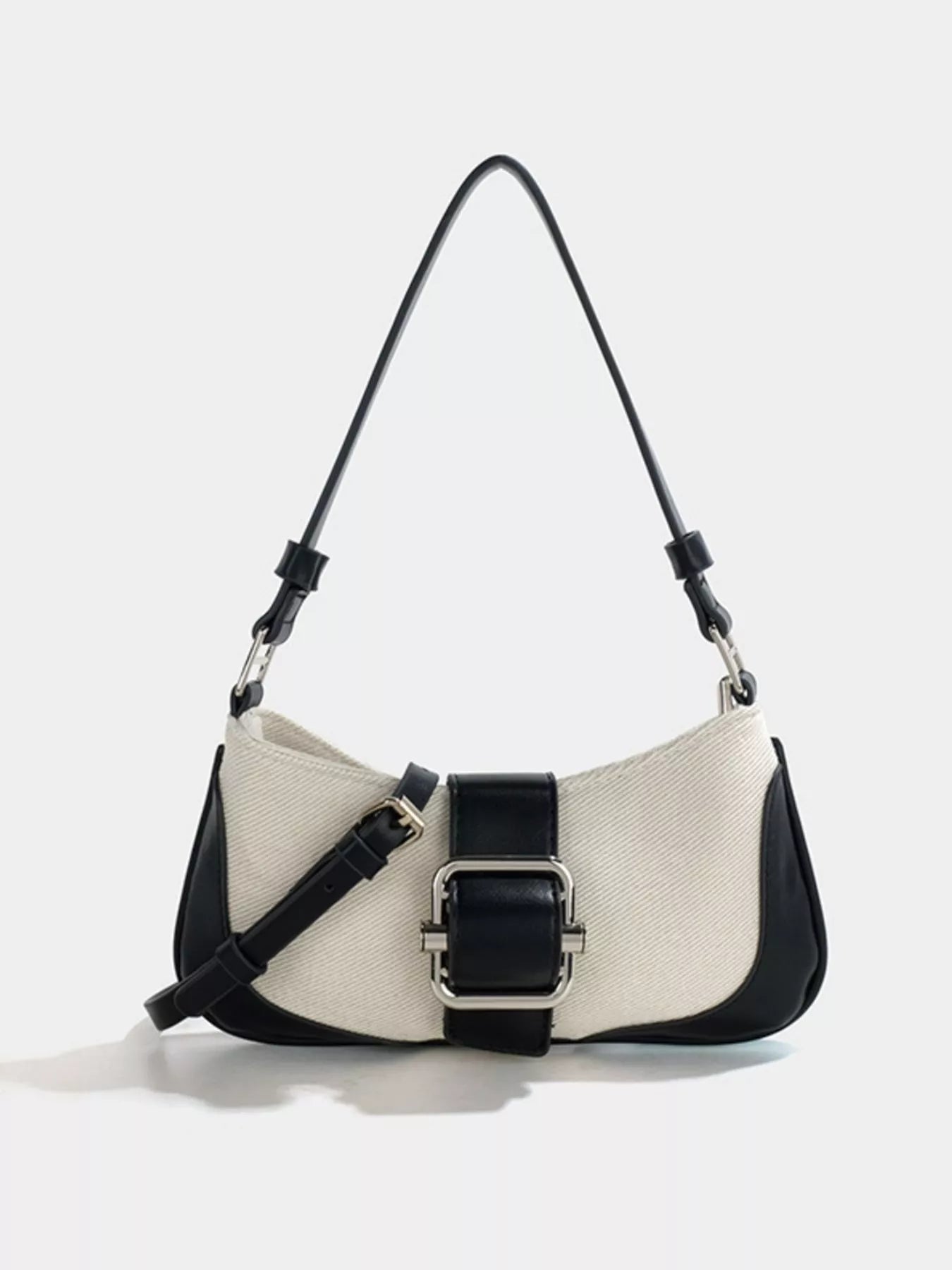 Buckle Accent Shoulder Bag