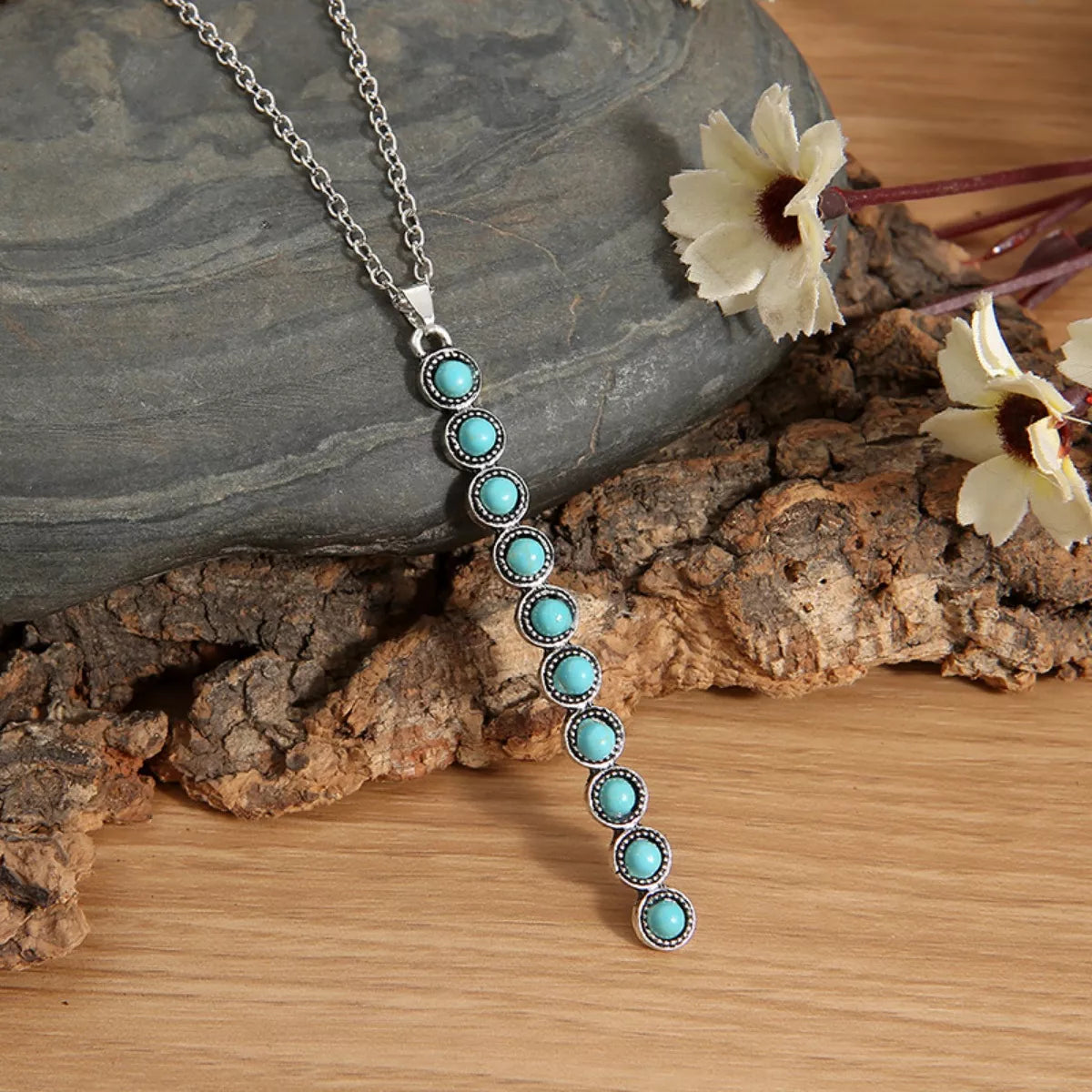 Vintage Style Beaded Bar Necklace