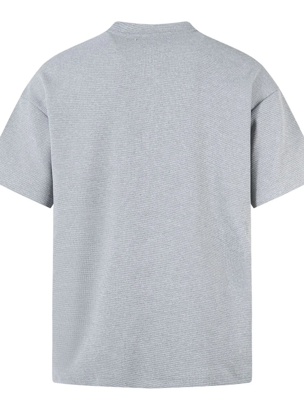 Men's Henley Structured Waffle-Knit T-Shirt